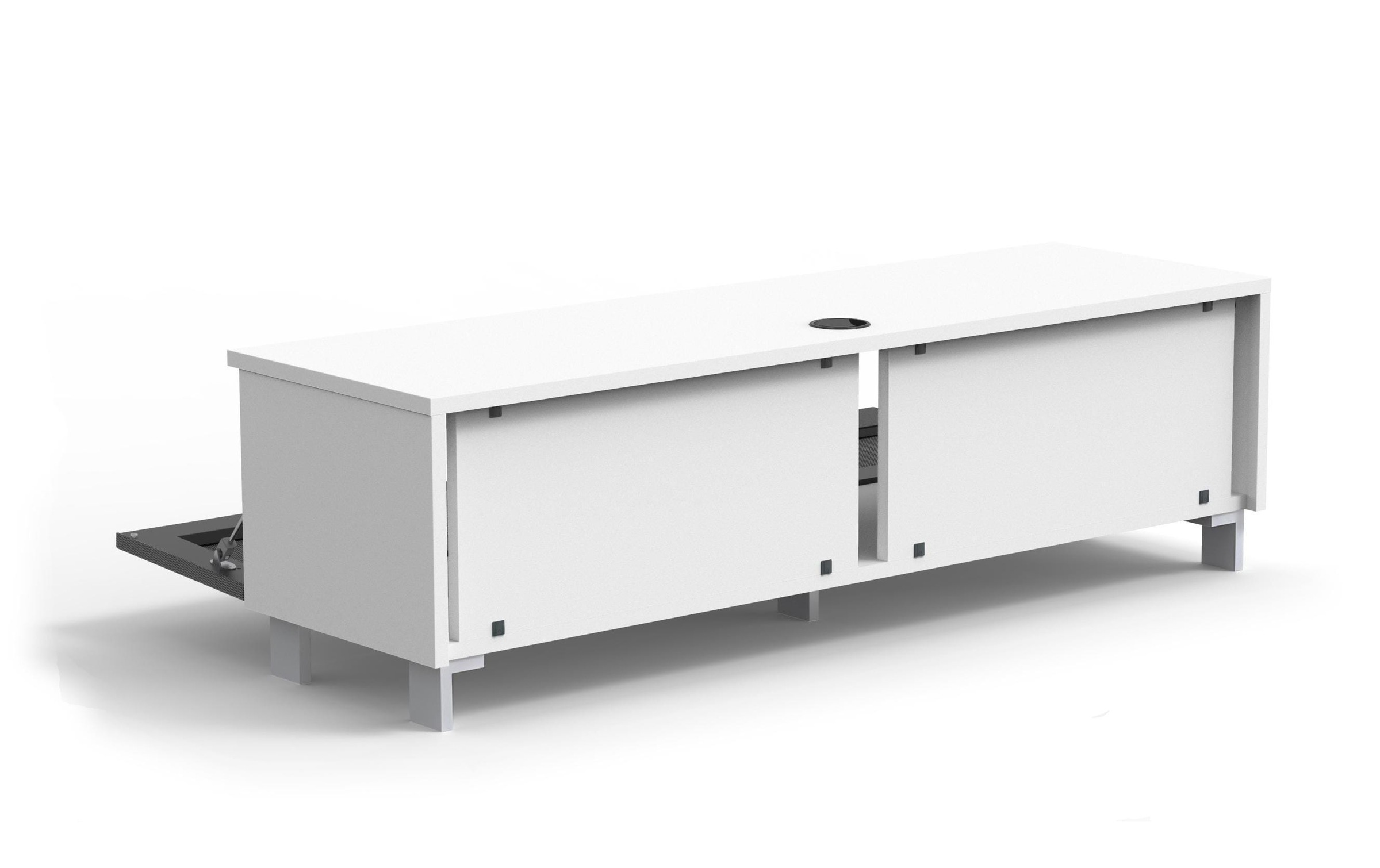 just-racks TV-Schrank »JRB1304 Weiss/Grau«