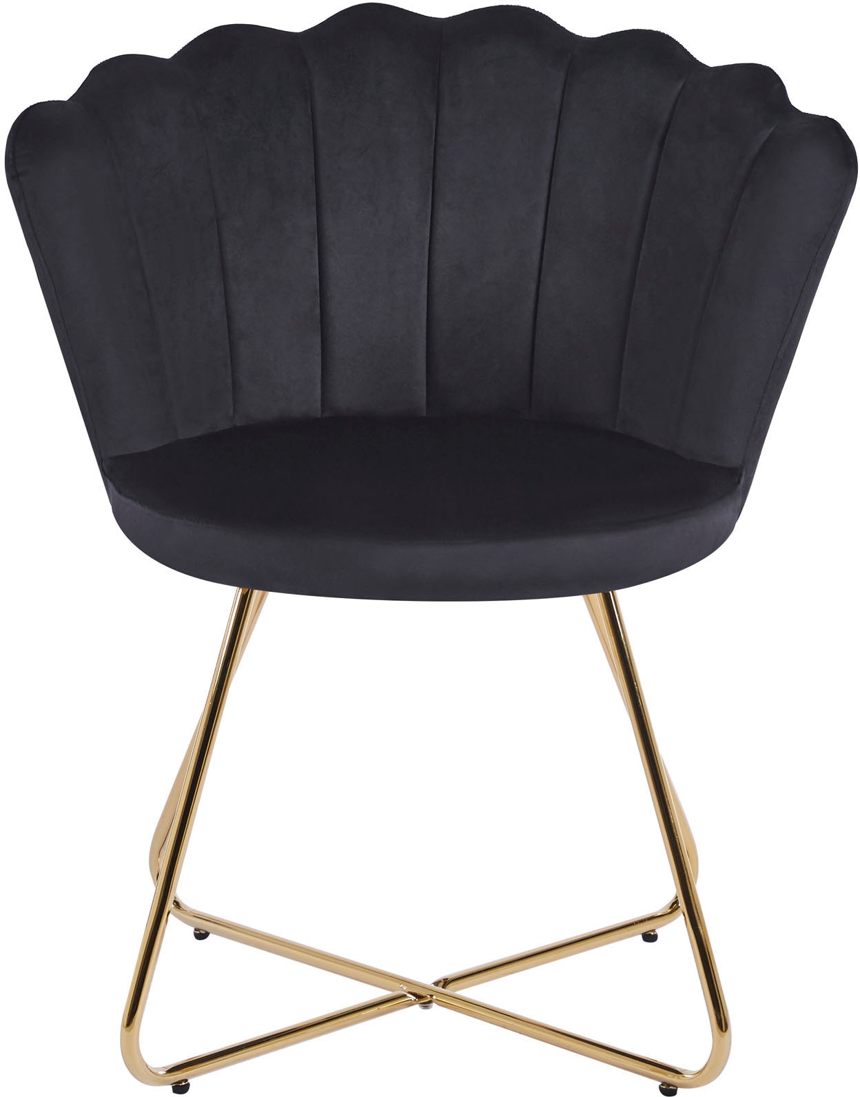 SalesFever Polsterstuhl, (Set), 2 St., Samt, Muschel-Design