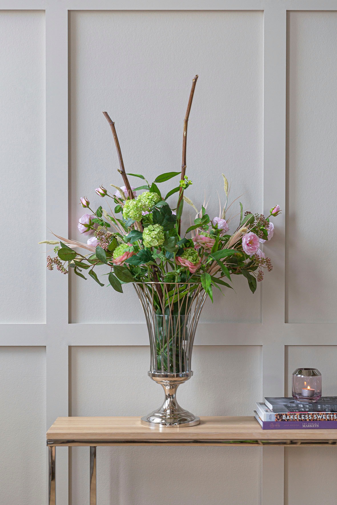 Fink Windlicht "ALLEGRA" Kerzenhalter aus Edelstahl und Glas