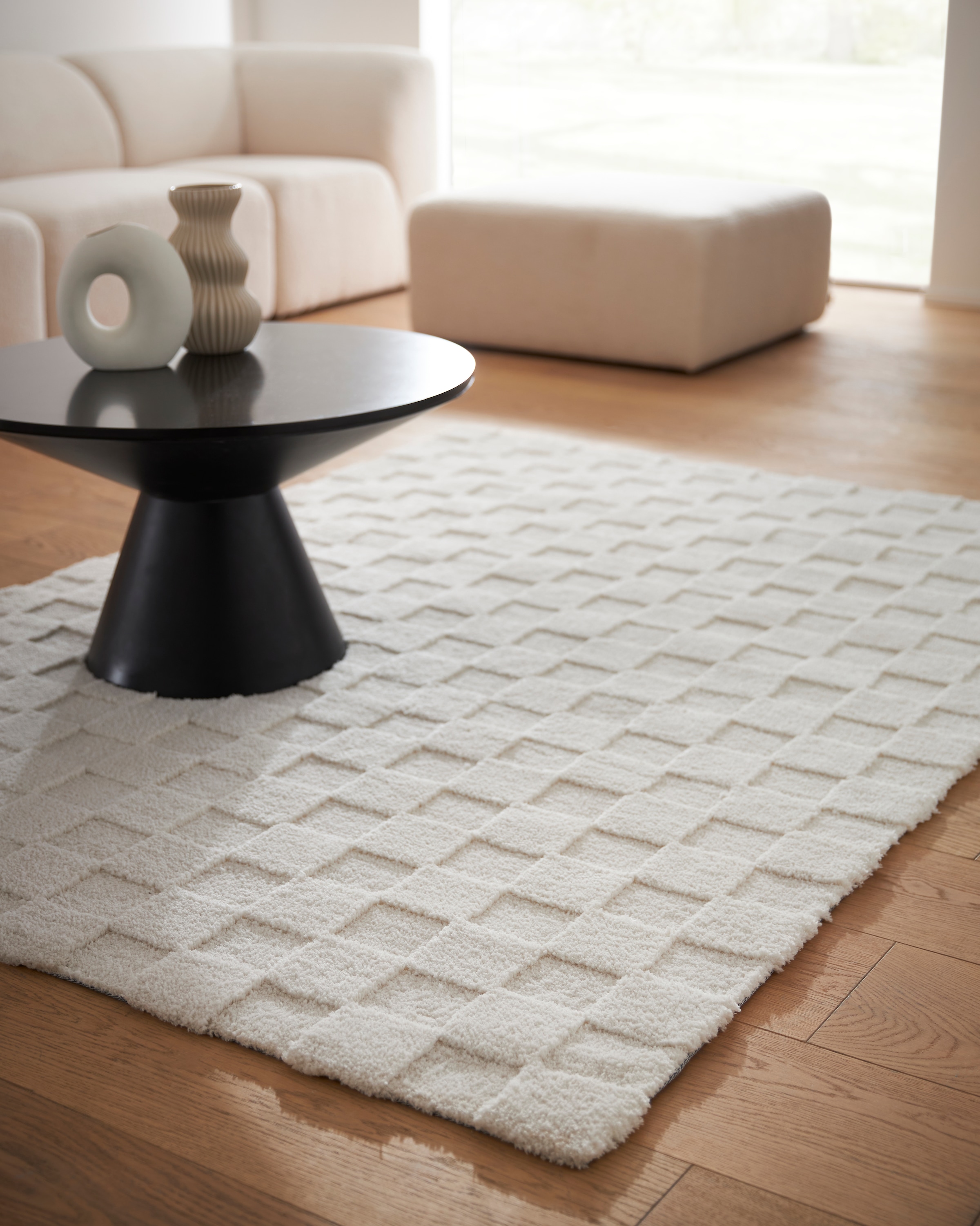 LeGer Home by Lena Gercke Couchtisch »NADYA«, aus schwarzen MDF Holz, zylinderförmiger Fuss
