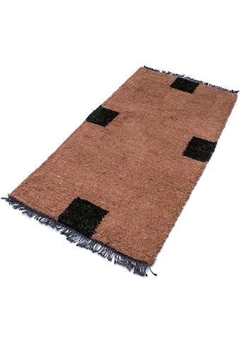 Wollteppich »Nepal Teppich handgeknüpft braun«, rechteckig