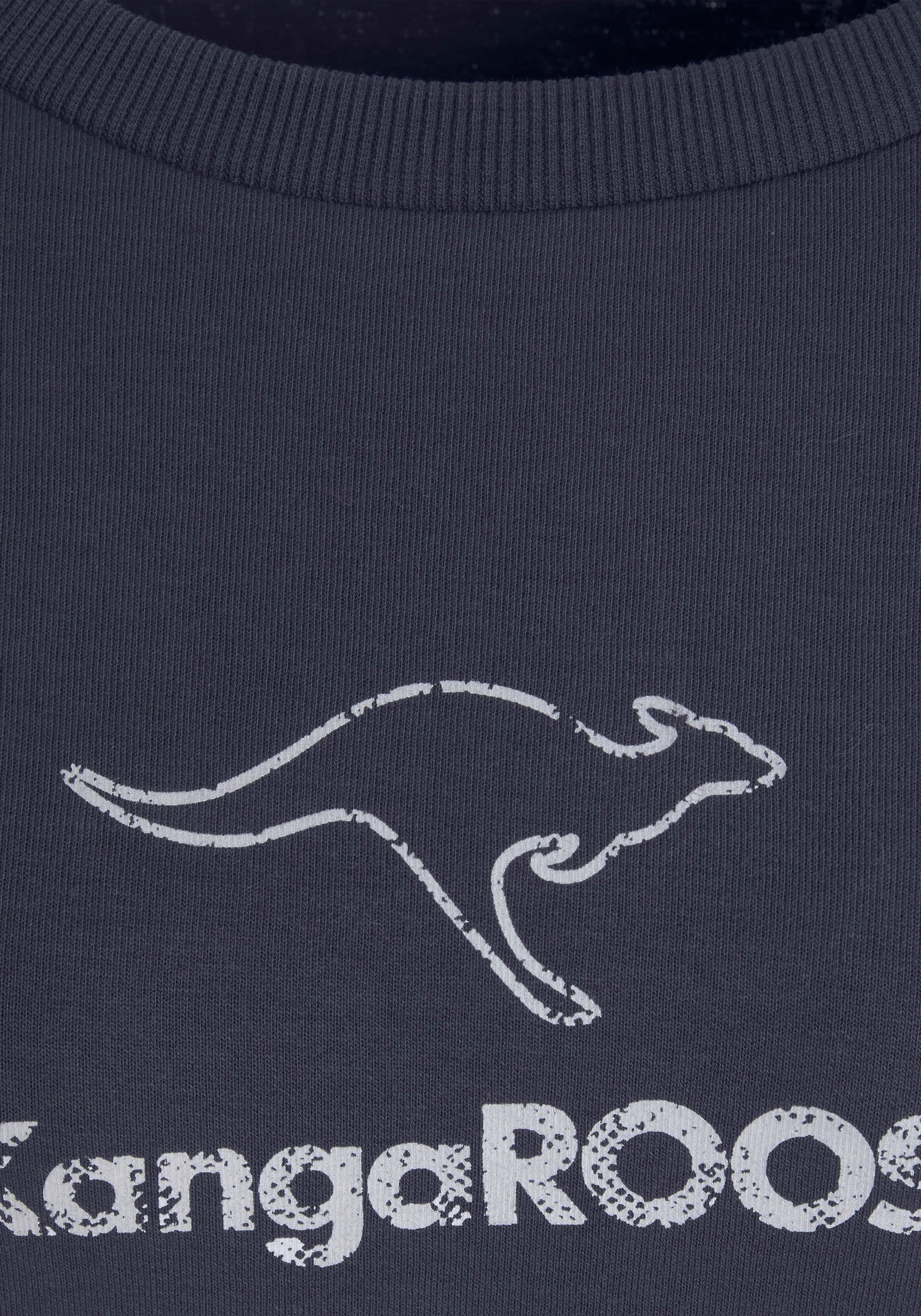 KangaROOS Sweatshirt, mit Kontrastfarbenem Logodruck, Loungeanzug