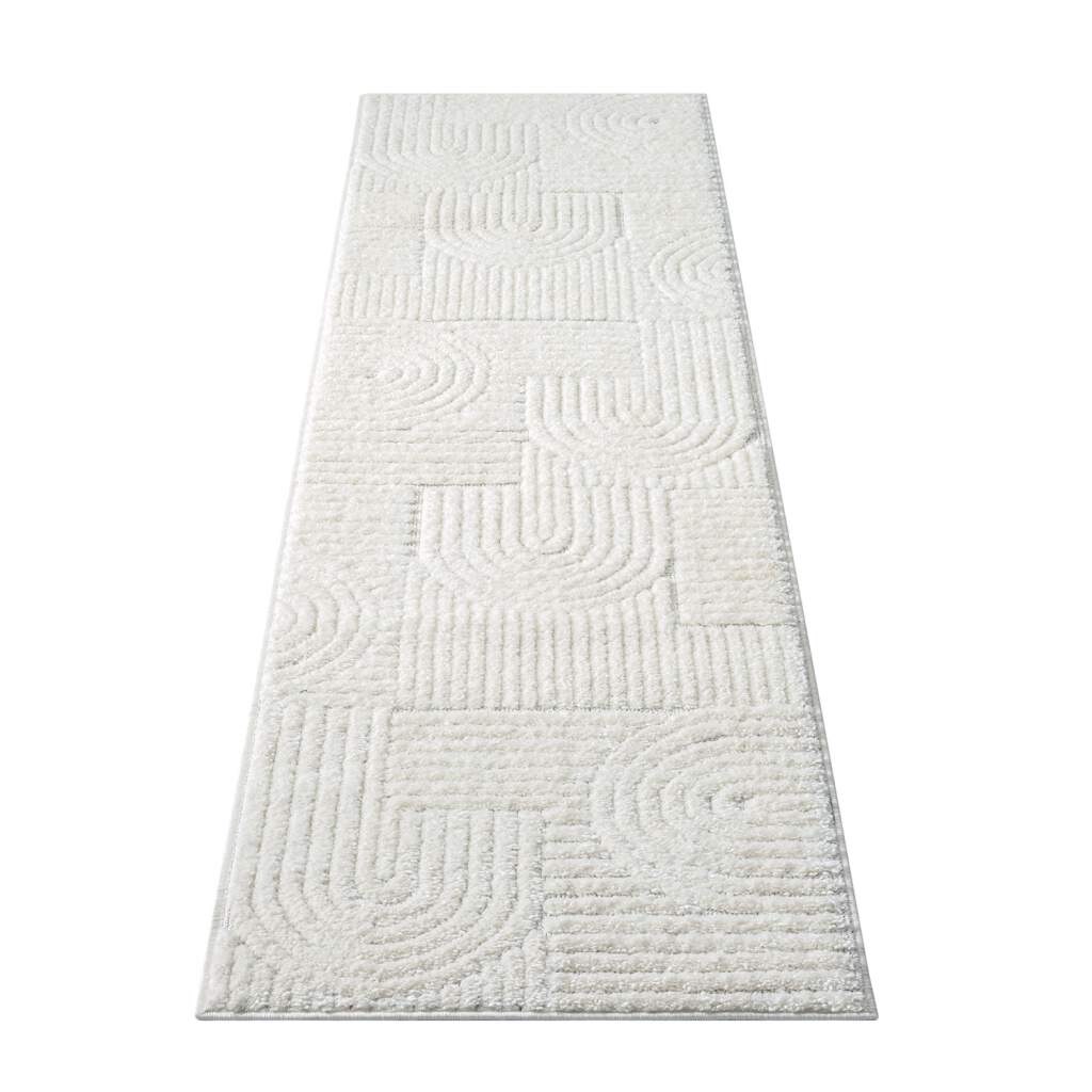 Carpet City Hochflor-Teppich »FOCUS765«, rechteckig, 20 mm Höhe, Boho-Teppich, Hochtief-Muster/ 3D-Effekt, für Wohnzimmer, Schlafzimmer