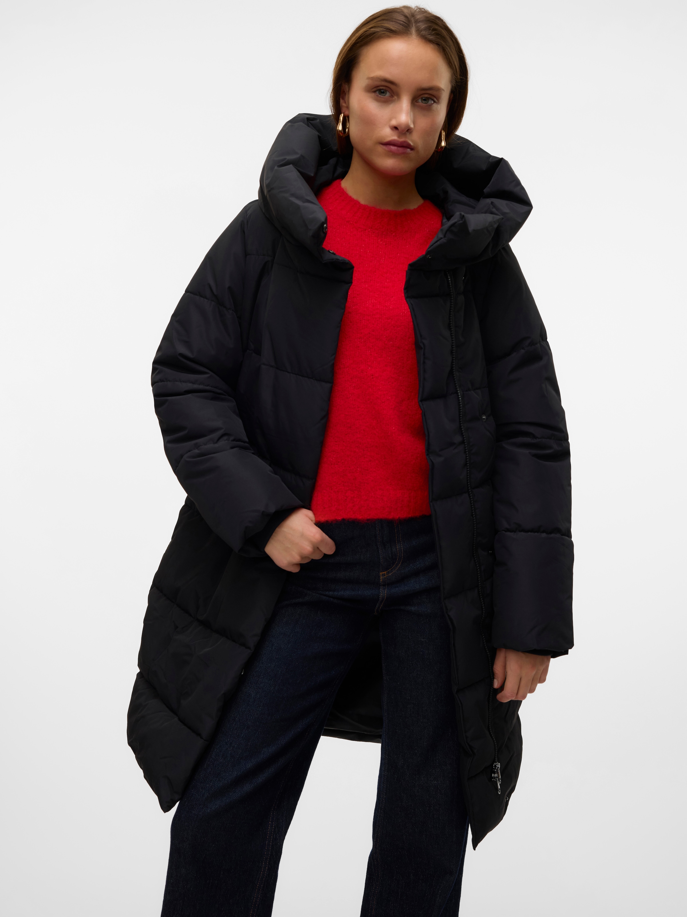 Vero Moda Steppmantel "VMLEONIEKATE COAT GA NOOS" mit abnehmbarem Bindegürtel