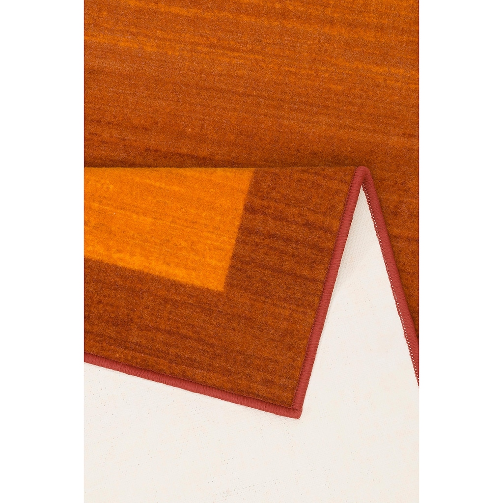 THEKO Läufer »Gabbeh Ideal«, rechteckig, Teppich-Läufer, moderner Farbverlauf, mit Bordüre, ideal im Flur