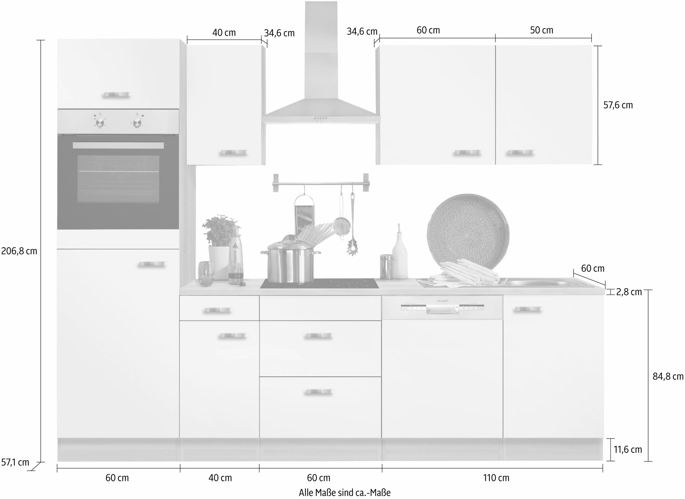 »Faro«, Jelmoli-Online cm ❤ 270 Küchenzeile Shop im ordern Breite E-Geräte, ohne OPTIFIT
