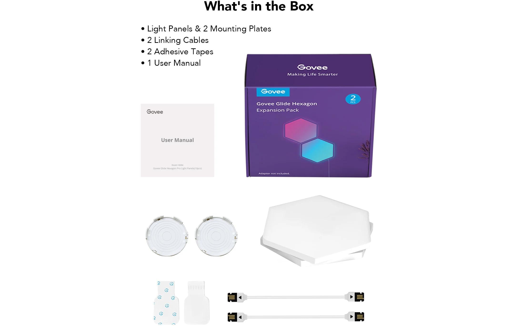 Govee LED Deckenleuchte »Glide Hexa Erweiterung, 2er, RGBIC«