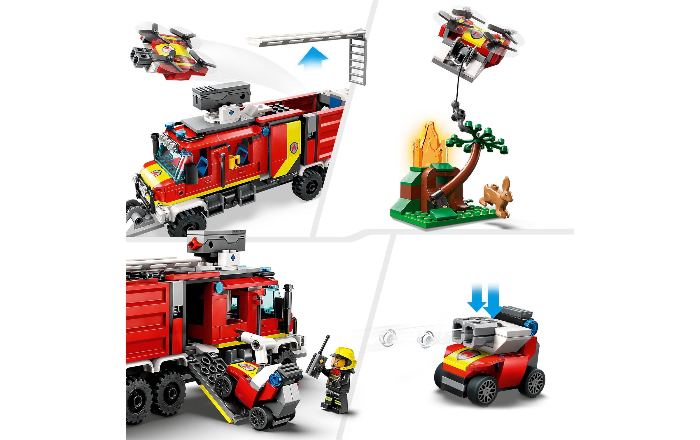 LEGO® Konstruktionsspielsteine »Einsatzleitwagen der Feuerwehr«, (502 St.)