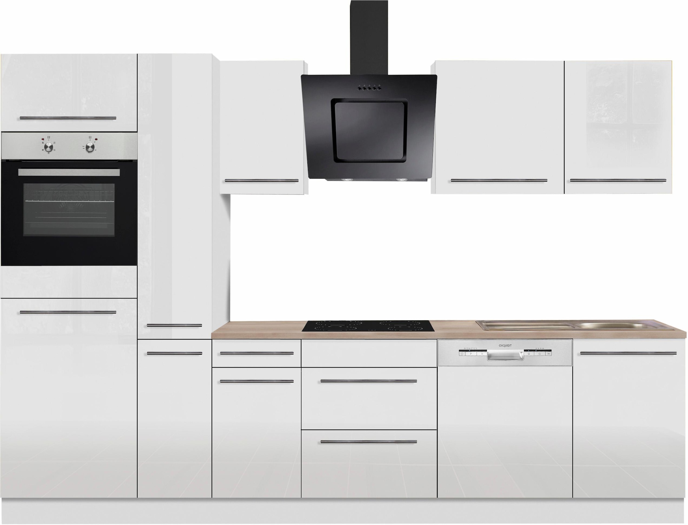 OPTIFIT Küchenzeile »Bern«, Breite 300 cm, höhenverstellbare Füsse, wahlweise mit E-Geräten