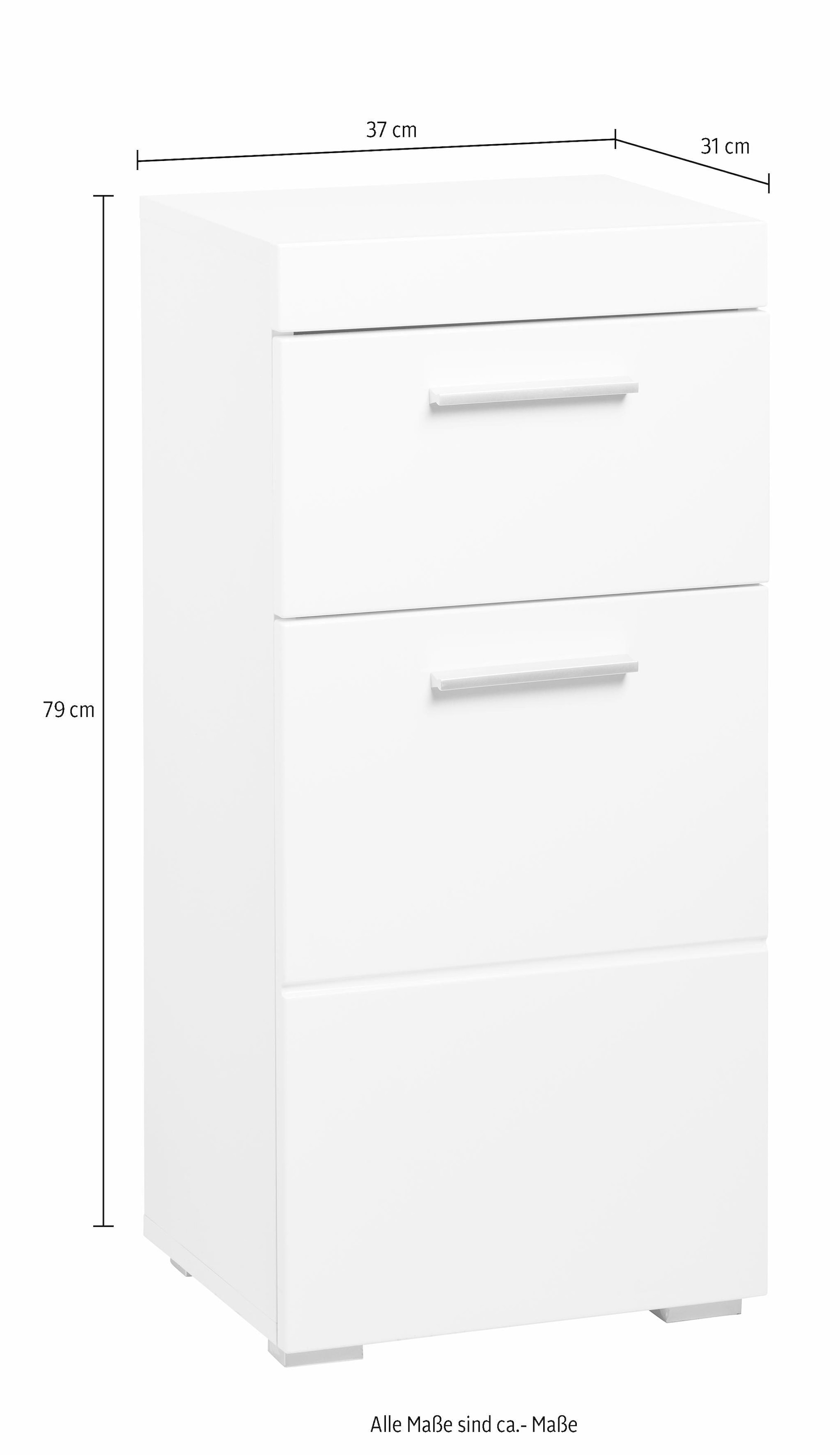 INOSIGN Unterschrank »Avena«, Badezimmerkommode mit 1 Schublade und 1 Tür - Masse (B/T/H) 37/31/79 cm