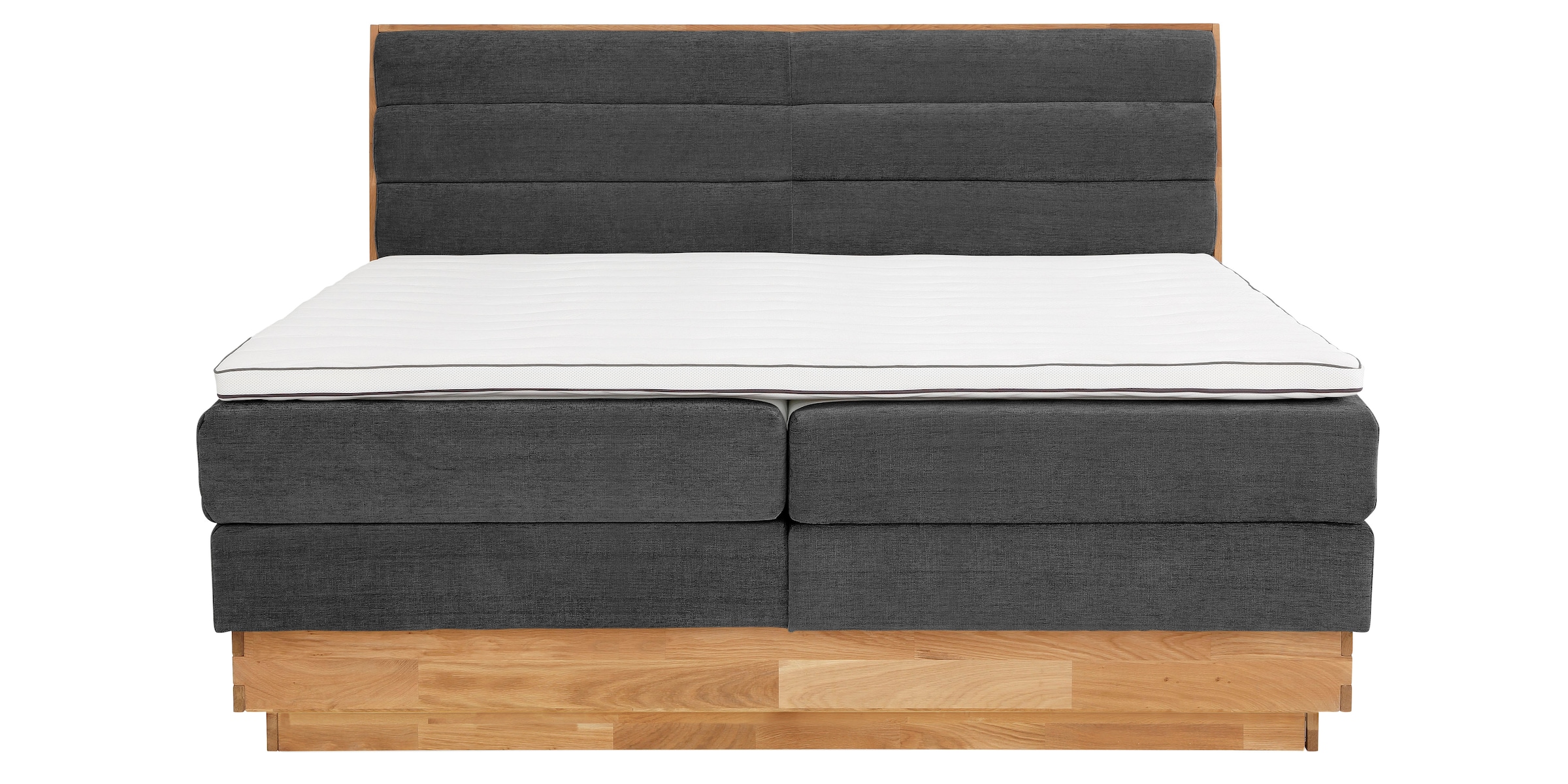 GOODproduct Boxspringbett »Jenna«, ohne LED-Beleuchtung, mit zertifizierten, recycelten Bezugsstoffen