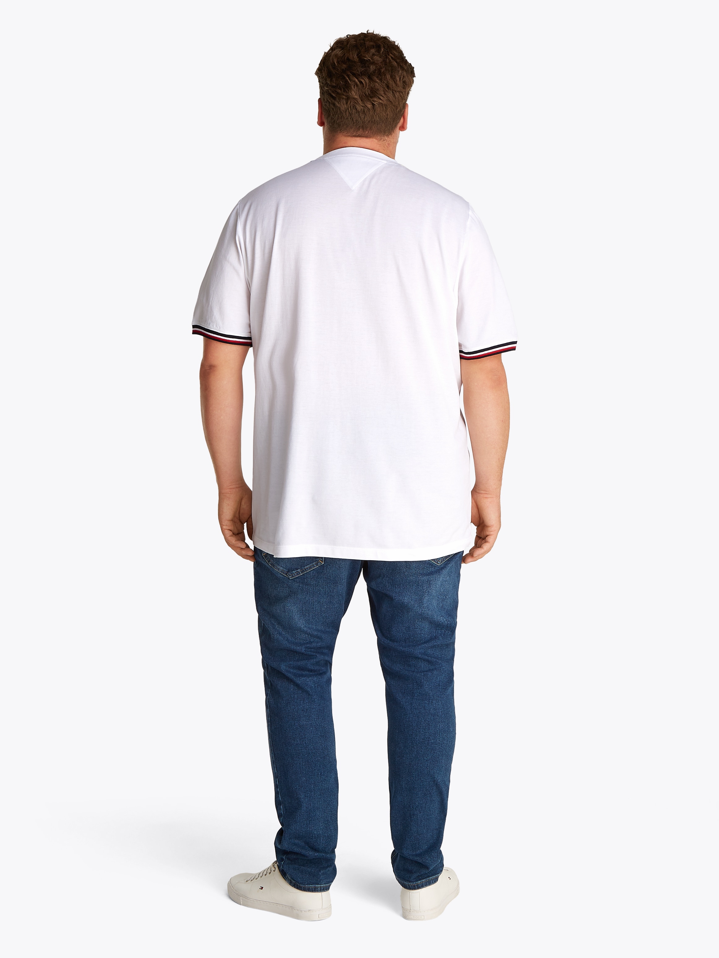 Tommy Hilfiger Big & Tall T-Shirt »BT-GLOBAL STRIPE CUFF TEE-B«, Grosse Grössen