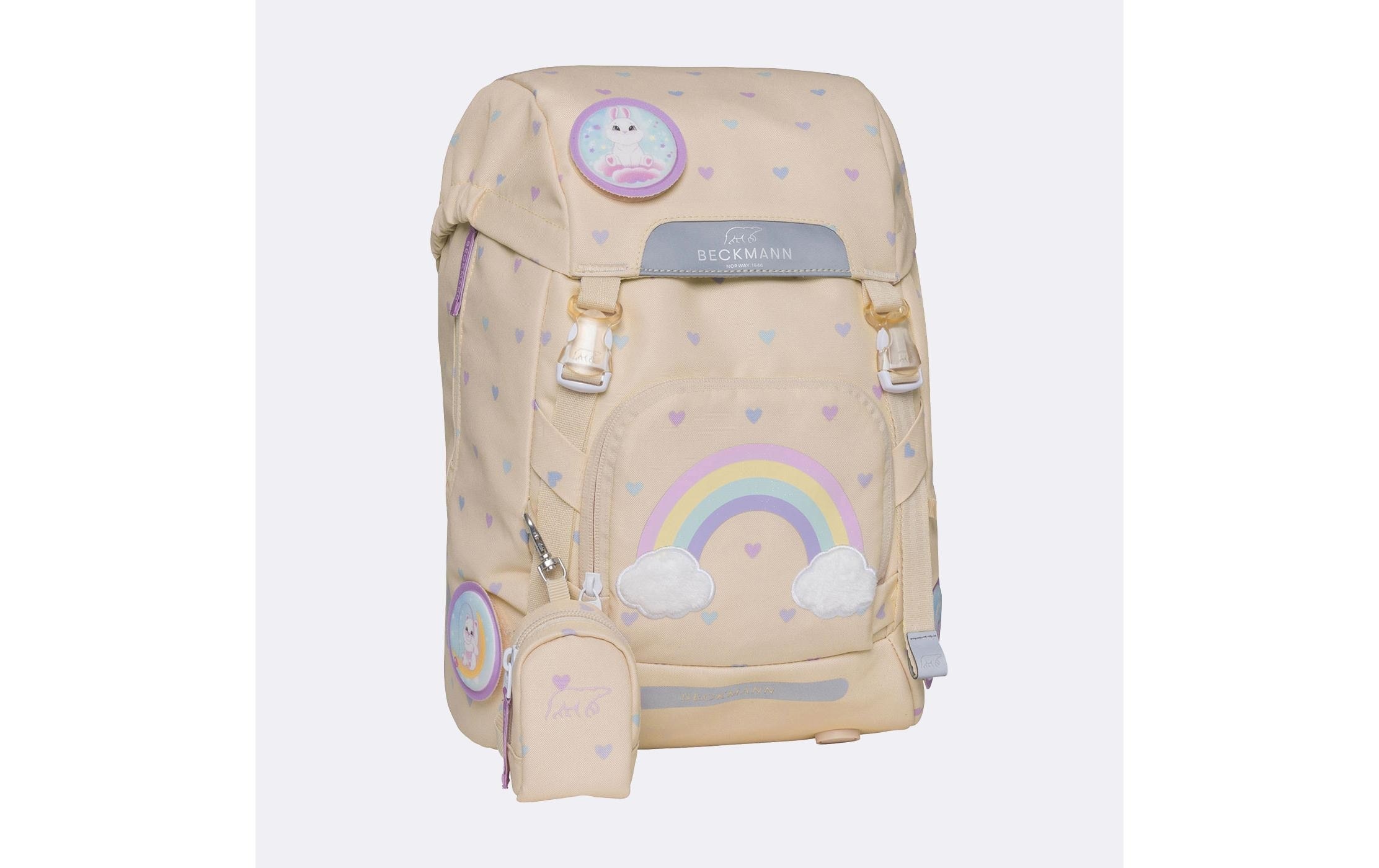 Beckmann Schulrucksack »Classic Yellow Heart 6-teilig«, Reflektoren