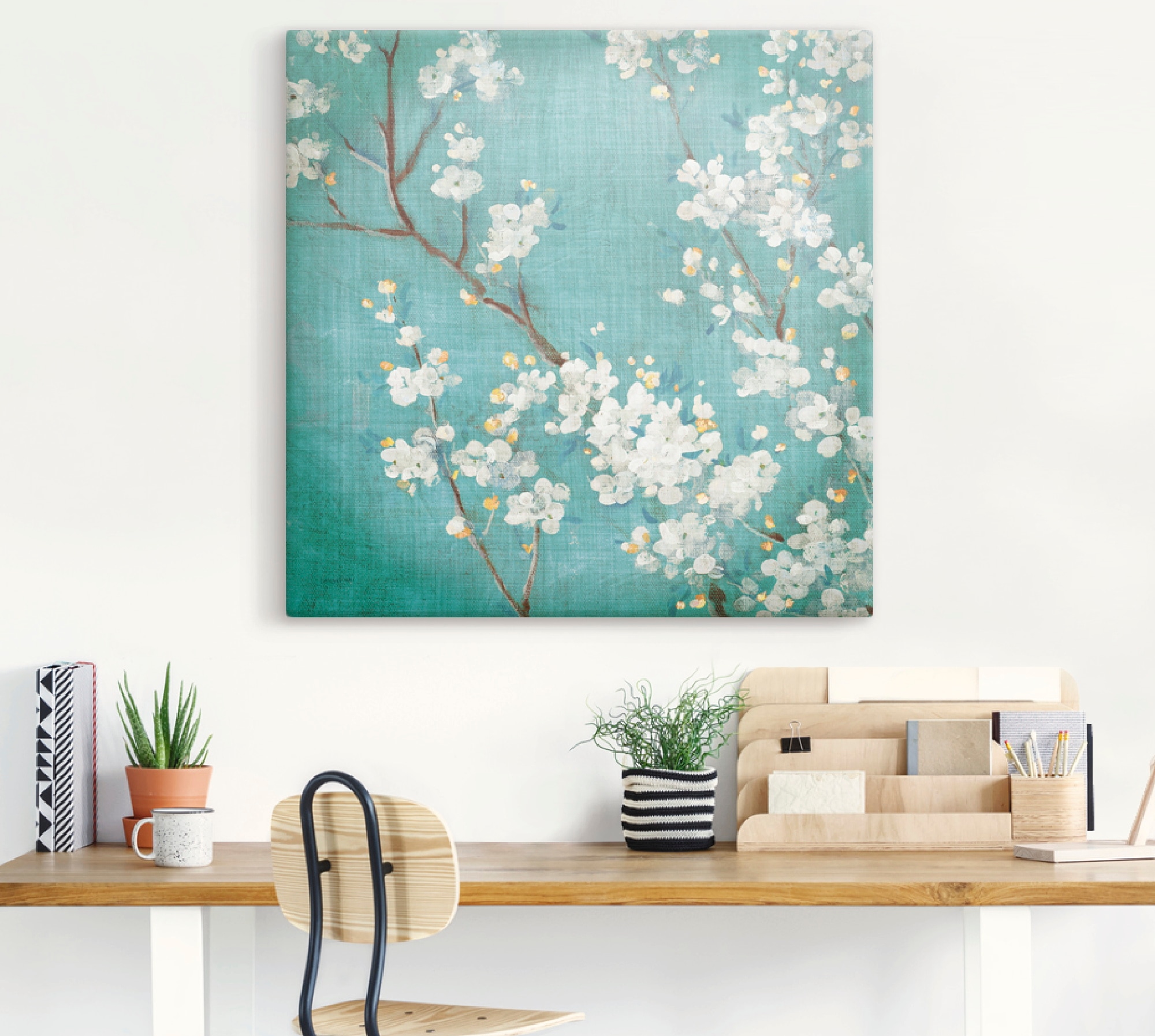 Artland Wandbild »Weisse Kirschblüten II«, Blumen, (1 St.), als Leinwandbild, Poster in verschied. Grössen