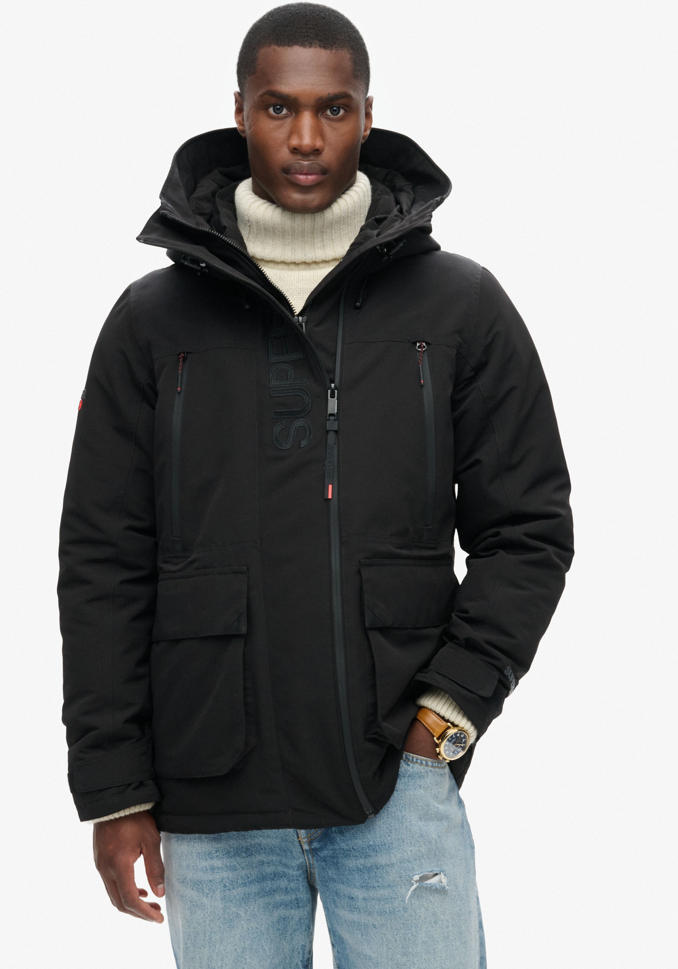 Superdry Outdoorjacke »HOOD ULTIMATE EMB WINDBREAKER«, mit Kapuze