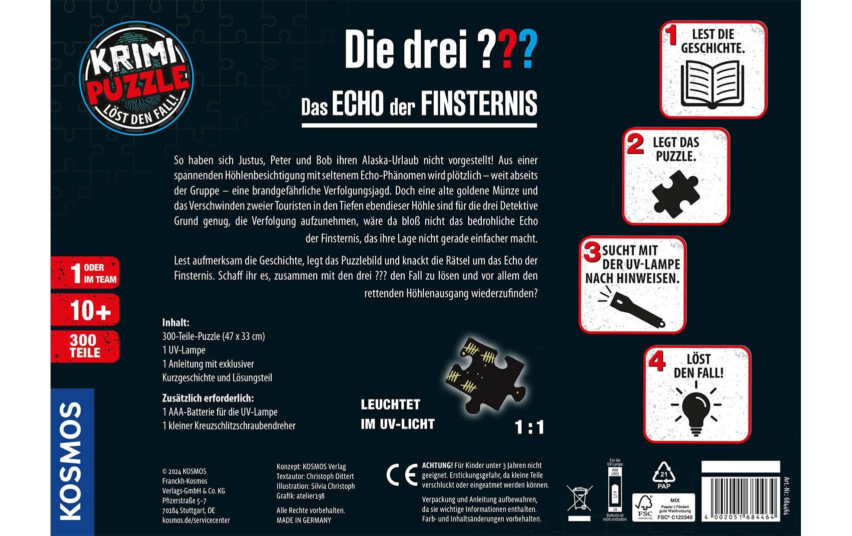 Kosmos Puzzle »Die drei ??? Das Echo der Finsternis«, (300 tlg.)