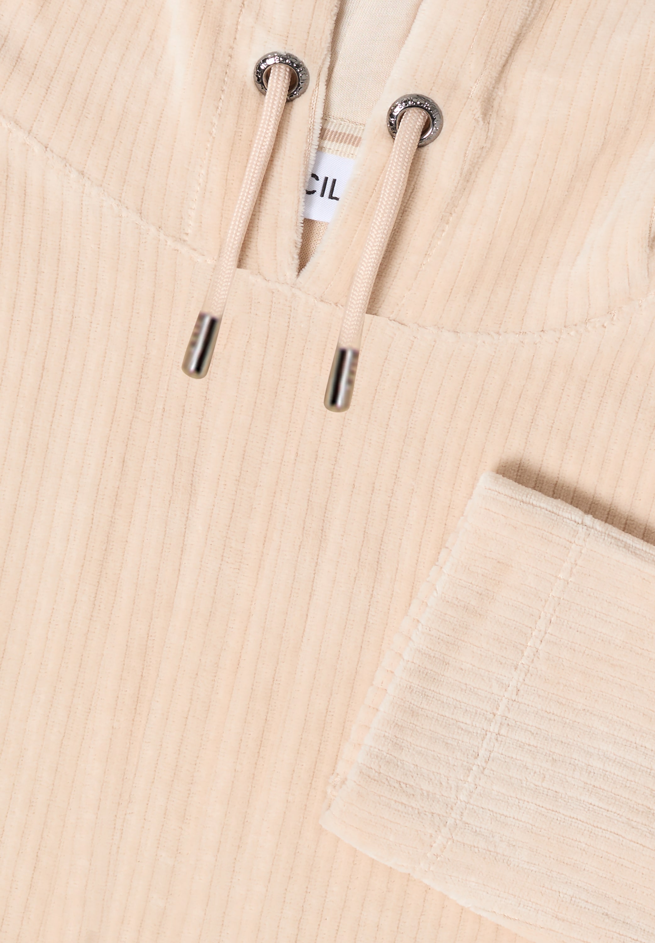 Cecil Hoodie, aus softem Cord und mit Kapuze