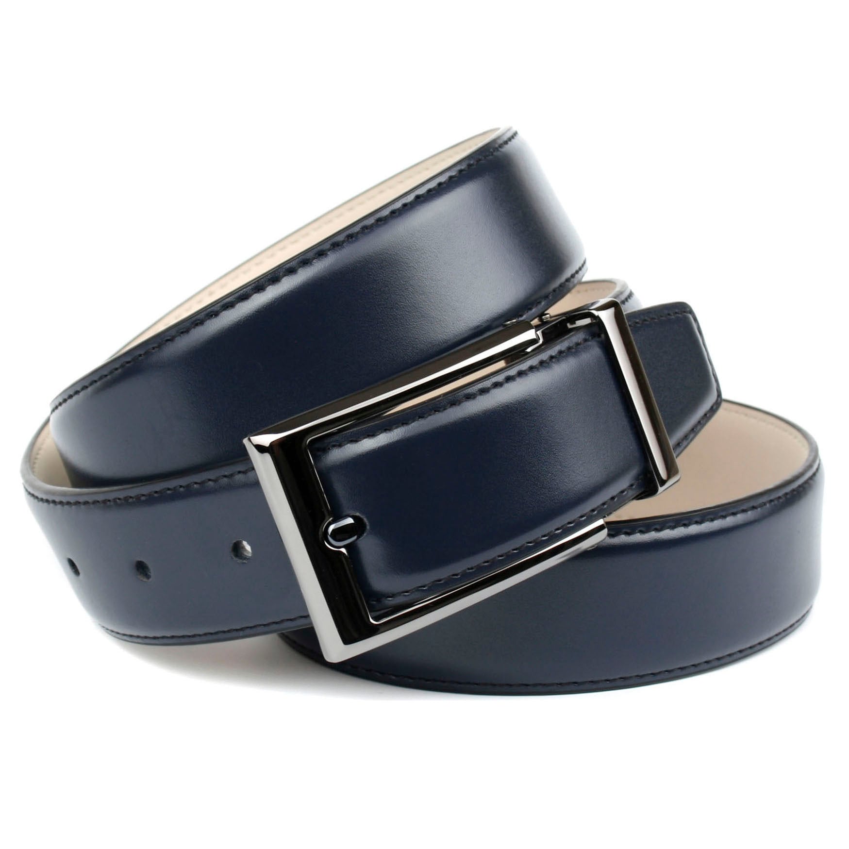 Anthoni Crown Ledergürtel, Eleganter Gürtel in dunkelblau online kaufen |  Jelmoli-Versand