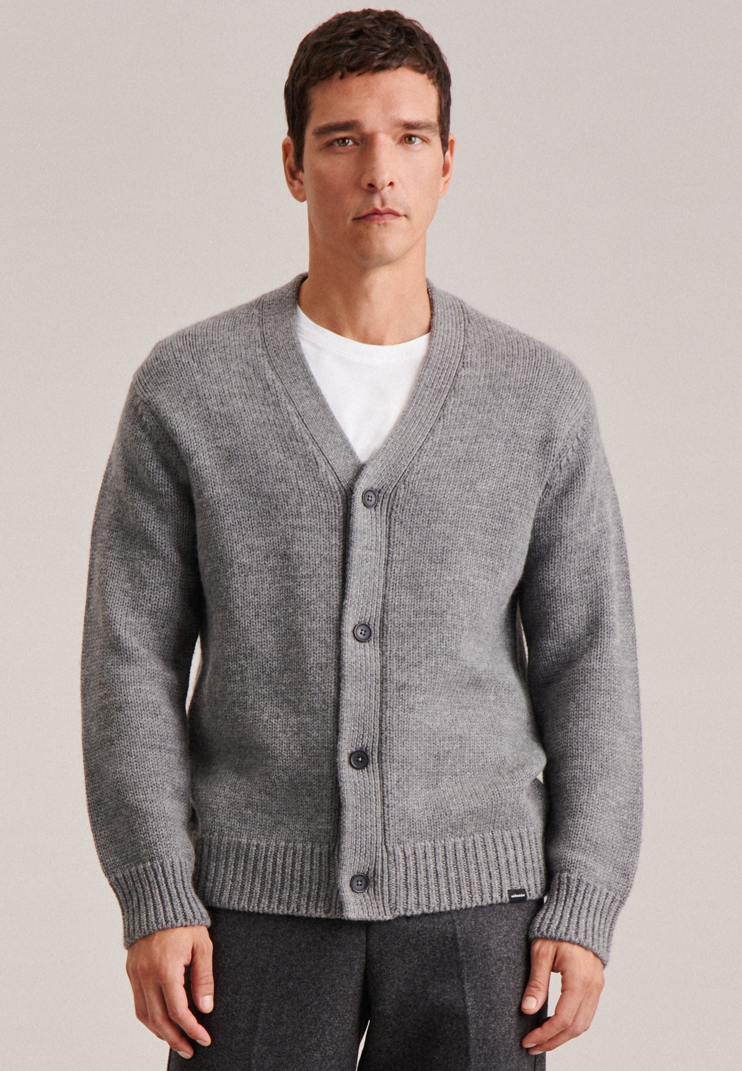 seidensticker Strickjacke »Regular« Langarm V-Neck Uni