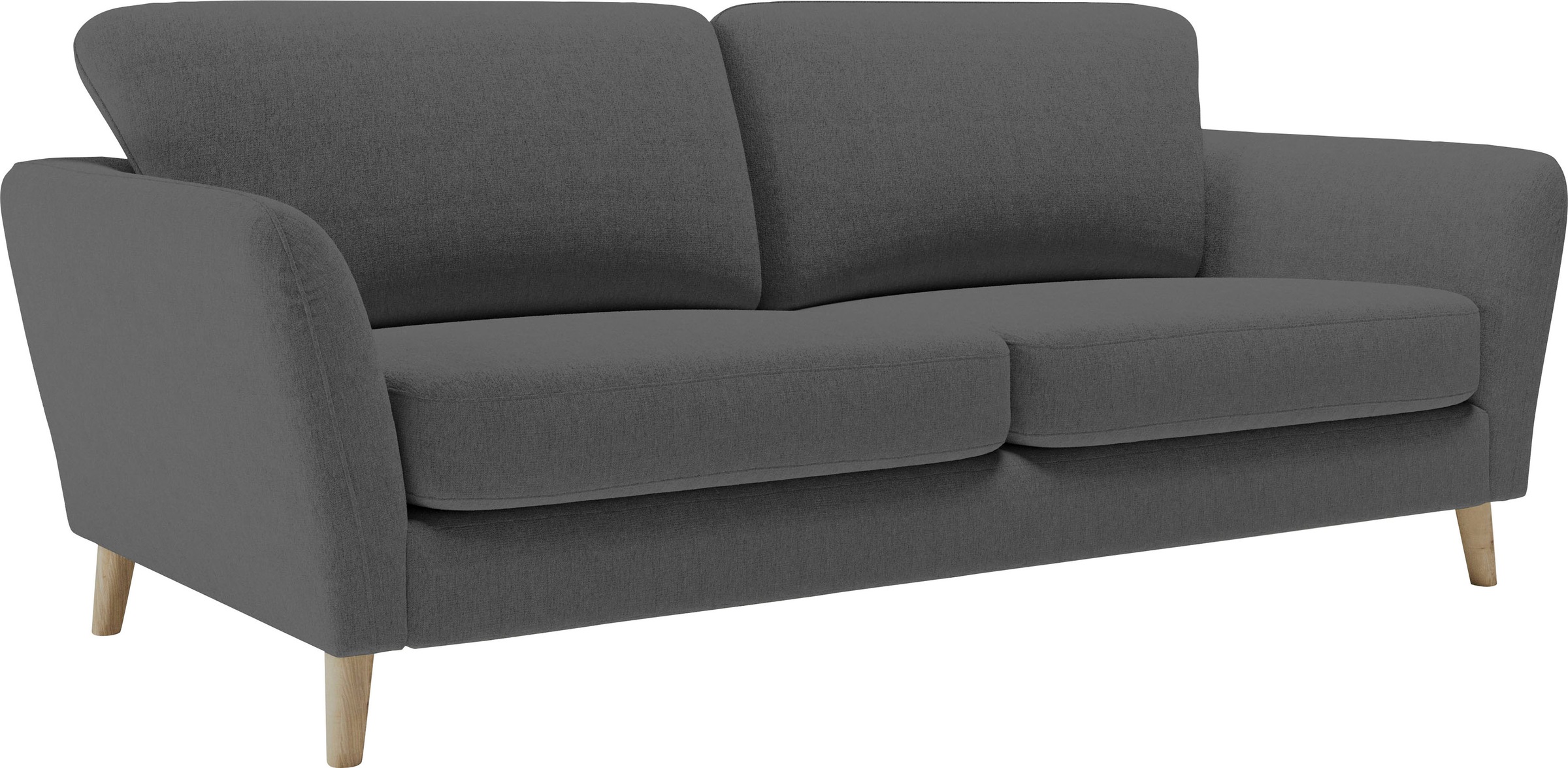 Home affaire 3-Sitzer »MARSEILLE 3er Sofa 206 cm, Cord, Flachgewebe, Struktur, Webstoff«, Massivholzbeine Eiche, Landhausstil, Wellenunterfederung