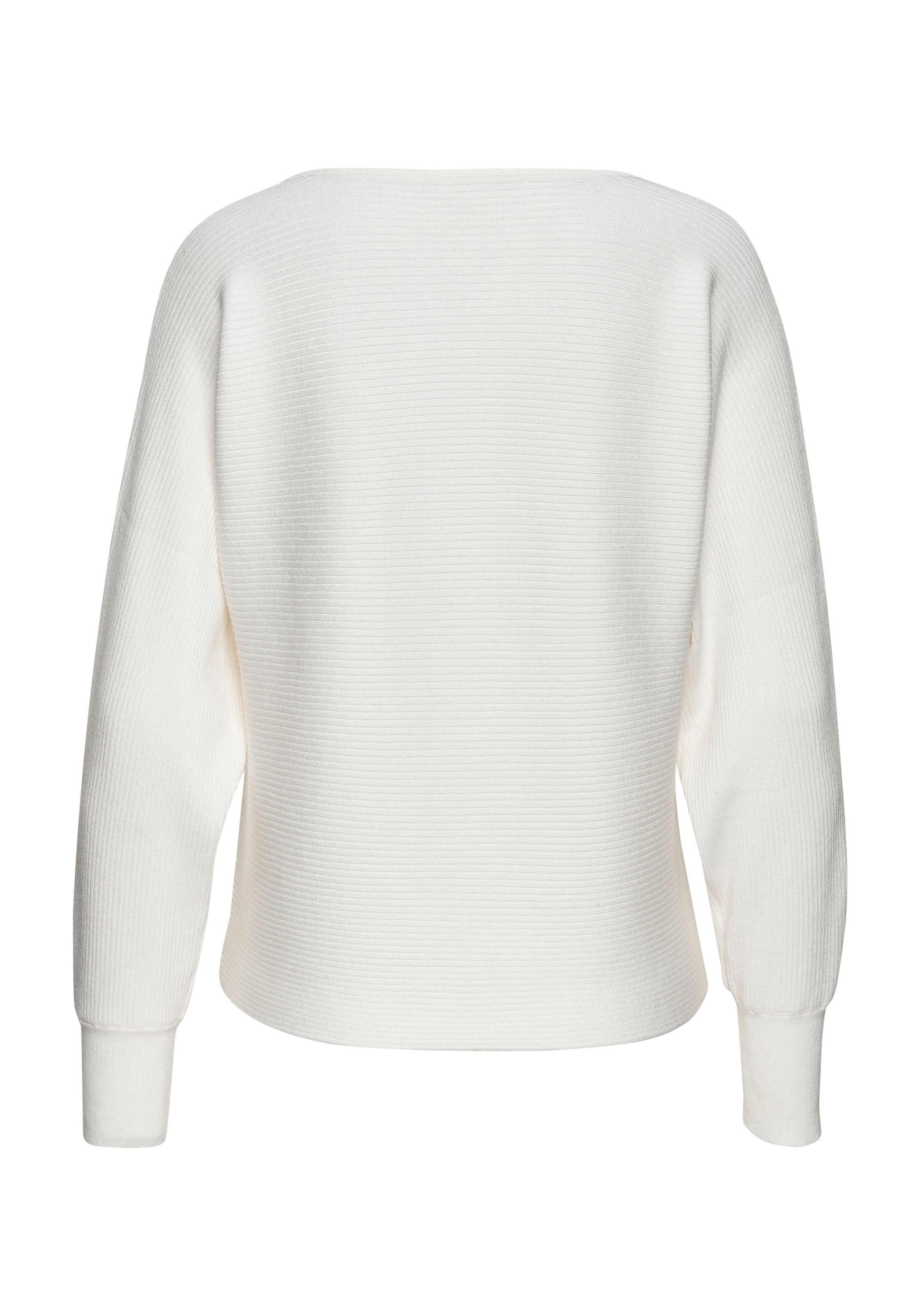 Vivance Strickpullover, mit U-Boot-Ausschnitt, Fledermausärmel, Streifenoptik, Oversize