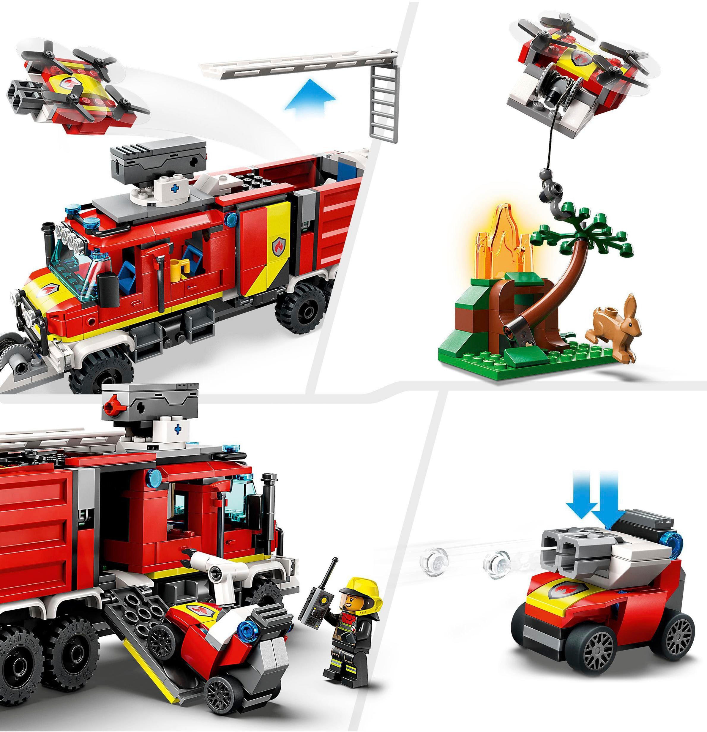 LEGO® Konstruktionsspielsteine »Einsatzleitwagen der Feuerwehr (60374), LEGO® City«, (502 St.), Made in Europe