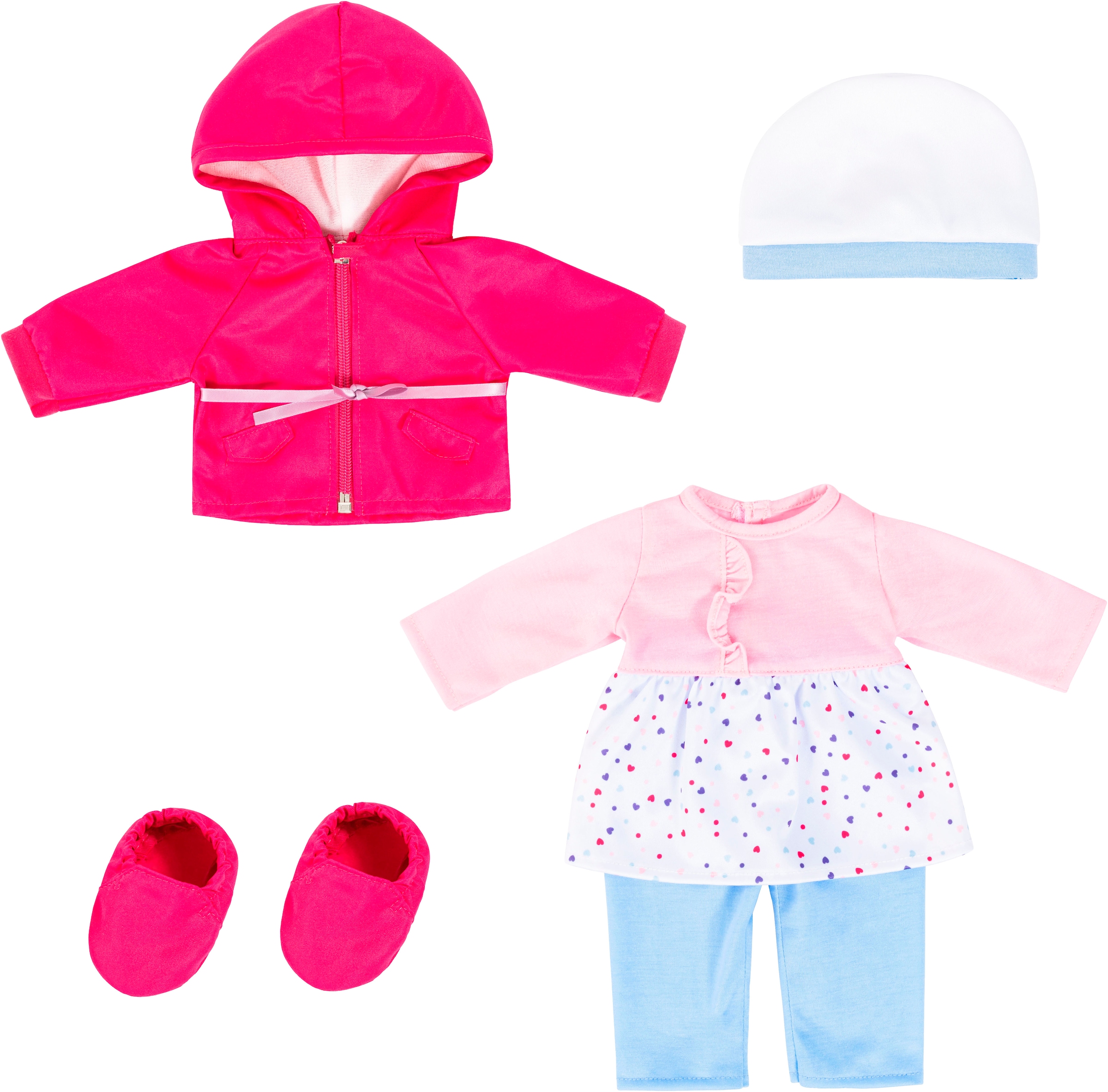 Bayer Puppenkleidung "Kleid/Hose pink/bl."