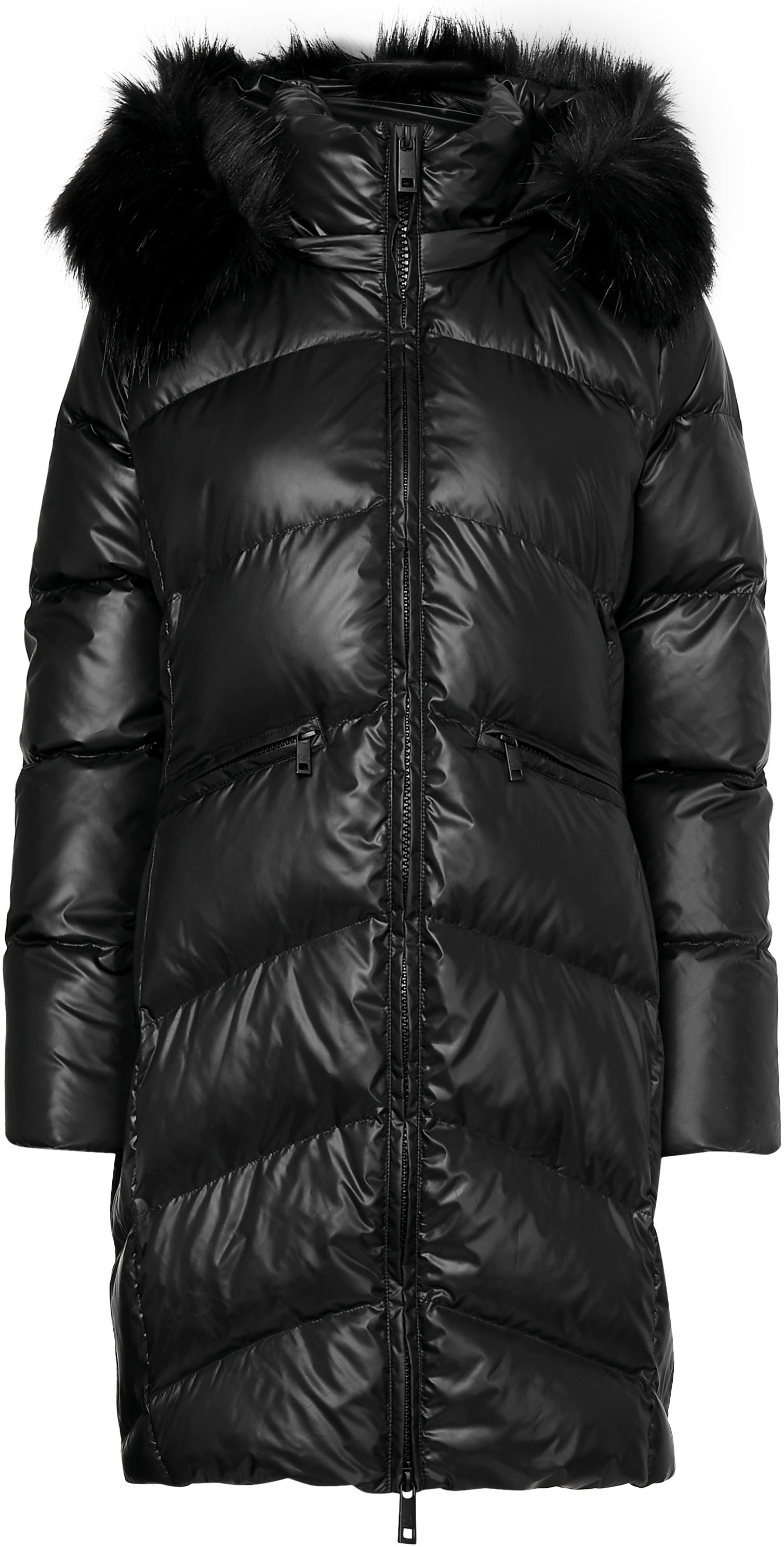 Calvin Klein Curve Steppmantel INCLU«, online Zippertaschen »ESSENTIAL REAL COAT | mit DOWN praktischen bestellen Jelmoli-Versand