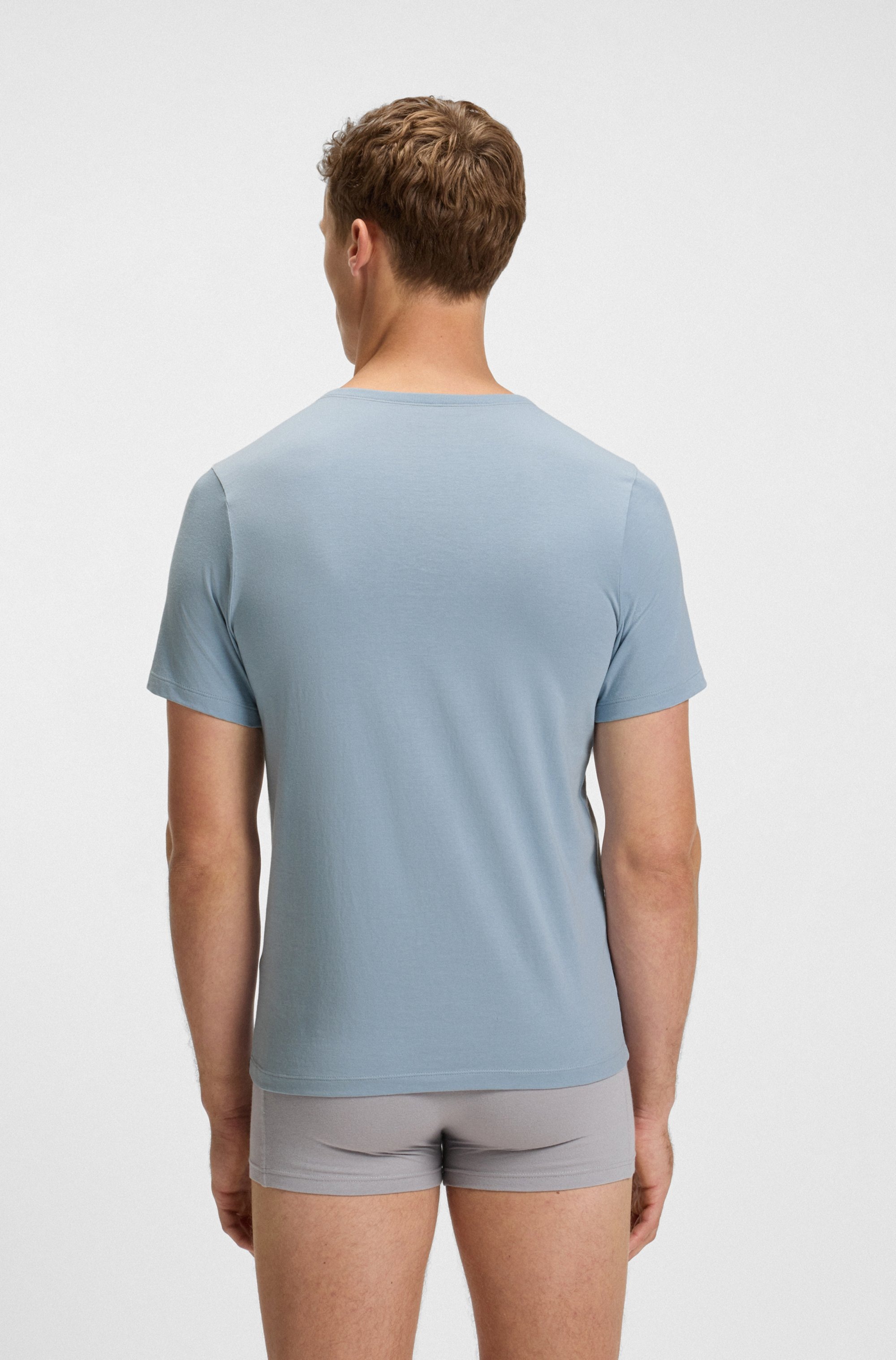 BOSS T-Shirt »TShirtRN 3P Classic«, (3 tlg.), mit Logostickerei