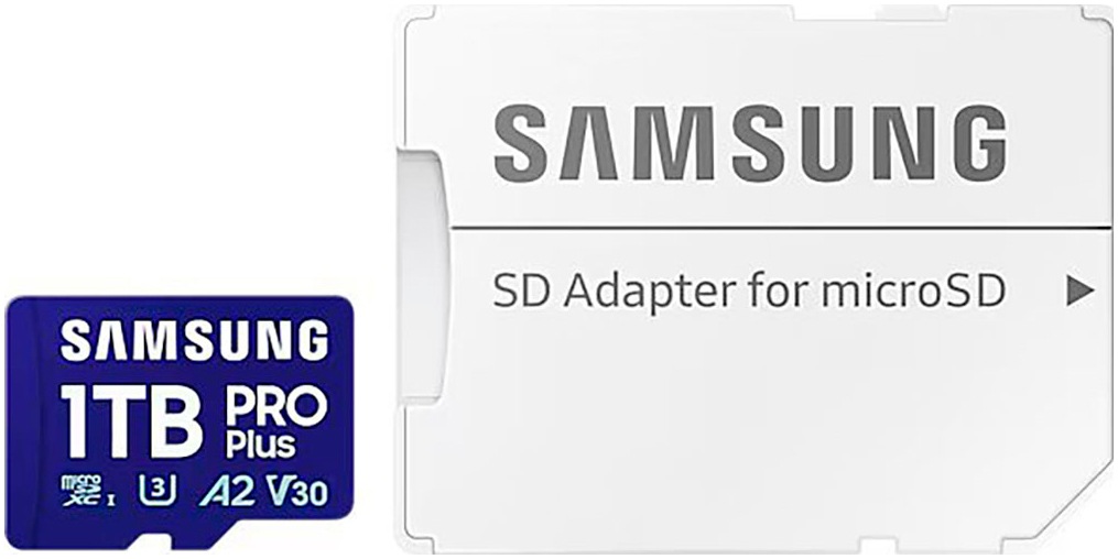 Samsung Speicherkarte »PRO Plus MB-MD1T0S microSDXC 1TB + SD-Adapter«, (UHS-I Class 10 180 MB/s Lesegeschwindigkeit)
