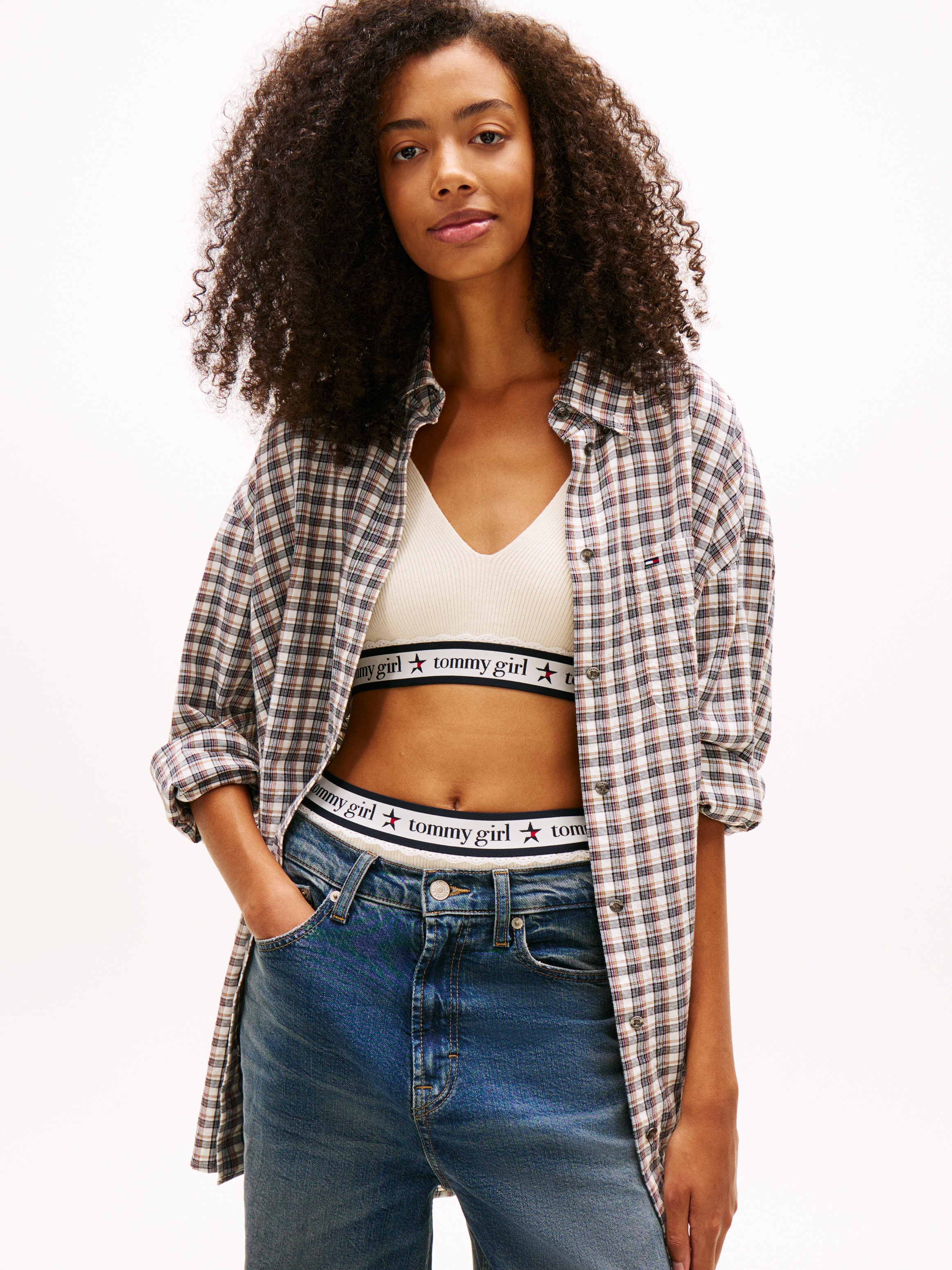 Tommy Jeans Karobluse "TJW OVS CHIECKED SHIRT EXT"