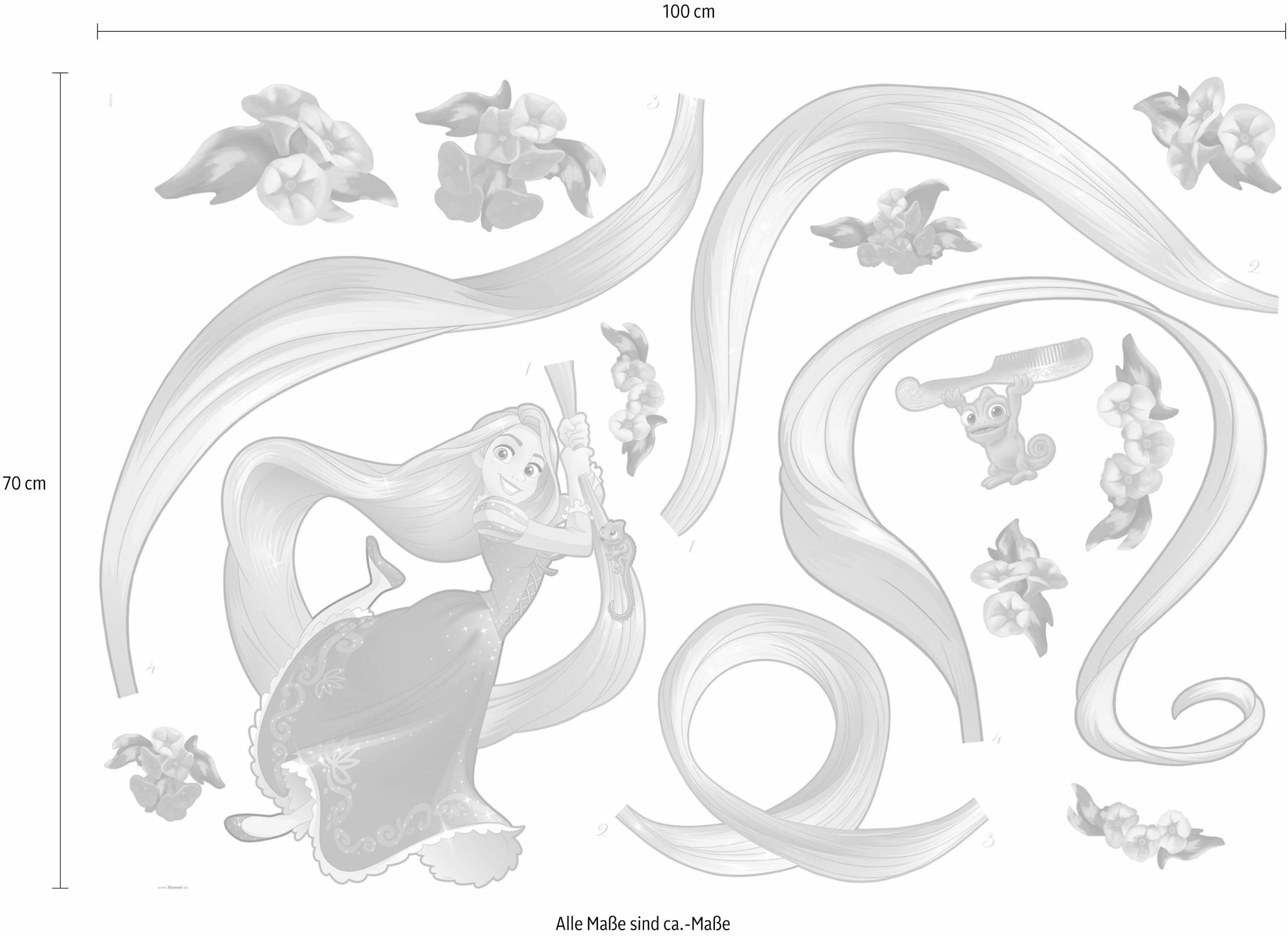 ✵ Komar Wandtattoo »Rapunzel«, 100x70 cm (Breite x Höhe), selbstklebendes  Wandtattoo online ordern | Jelmoli-Versand | Kinderzimmer-Wandtattoos