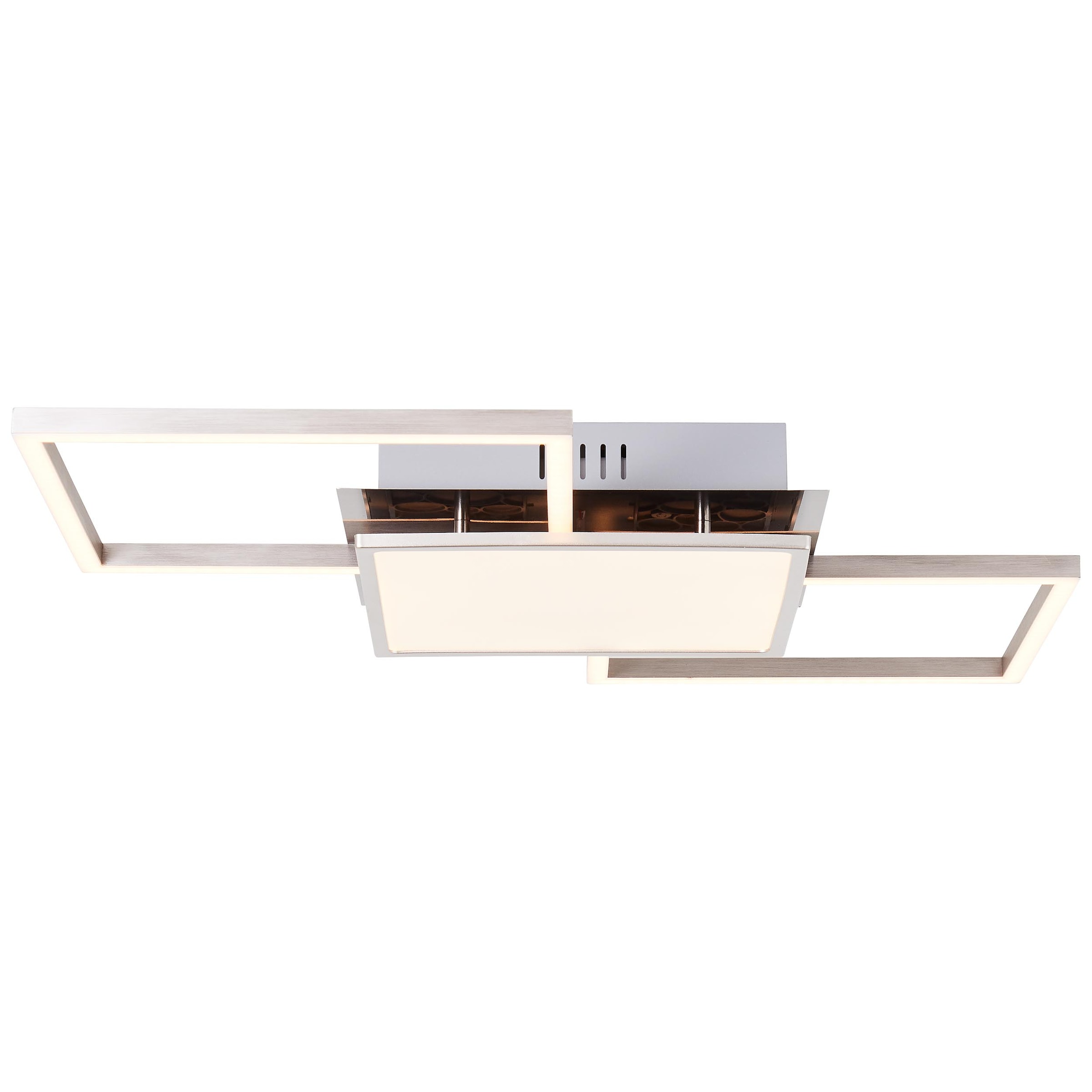 Brilliant Deckenleuchte »Zelia«, 1 flammig, LED Deckenlampe 51x51cm 3flg nickel eloxiert