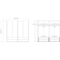 Müller SMALL LIVING Kleiderschrank »Modular Plus Variante 4«, 4 Schubladen, Anbauregal  wahlweise links oder rechts montierbar online