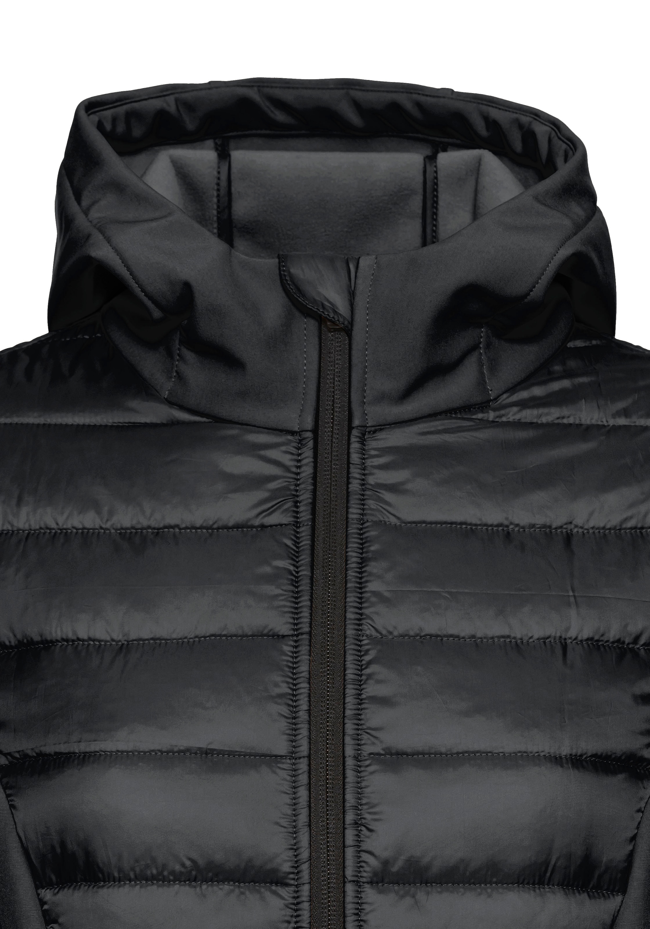 Vivance active Steppjacke, mit Kapuze, mit Ärmeln und Einsätzen aus Softshell-Material