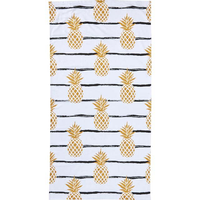 ❤ done.® Strandtuch »Pineapple«, (1 St.), mit Ananas Motiv, eingenähte  Reisverschluss-Tasche für Wertgegenstände entdecken im Jelmoli-Online Shop