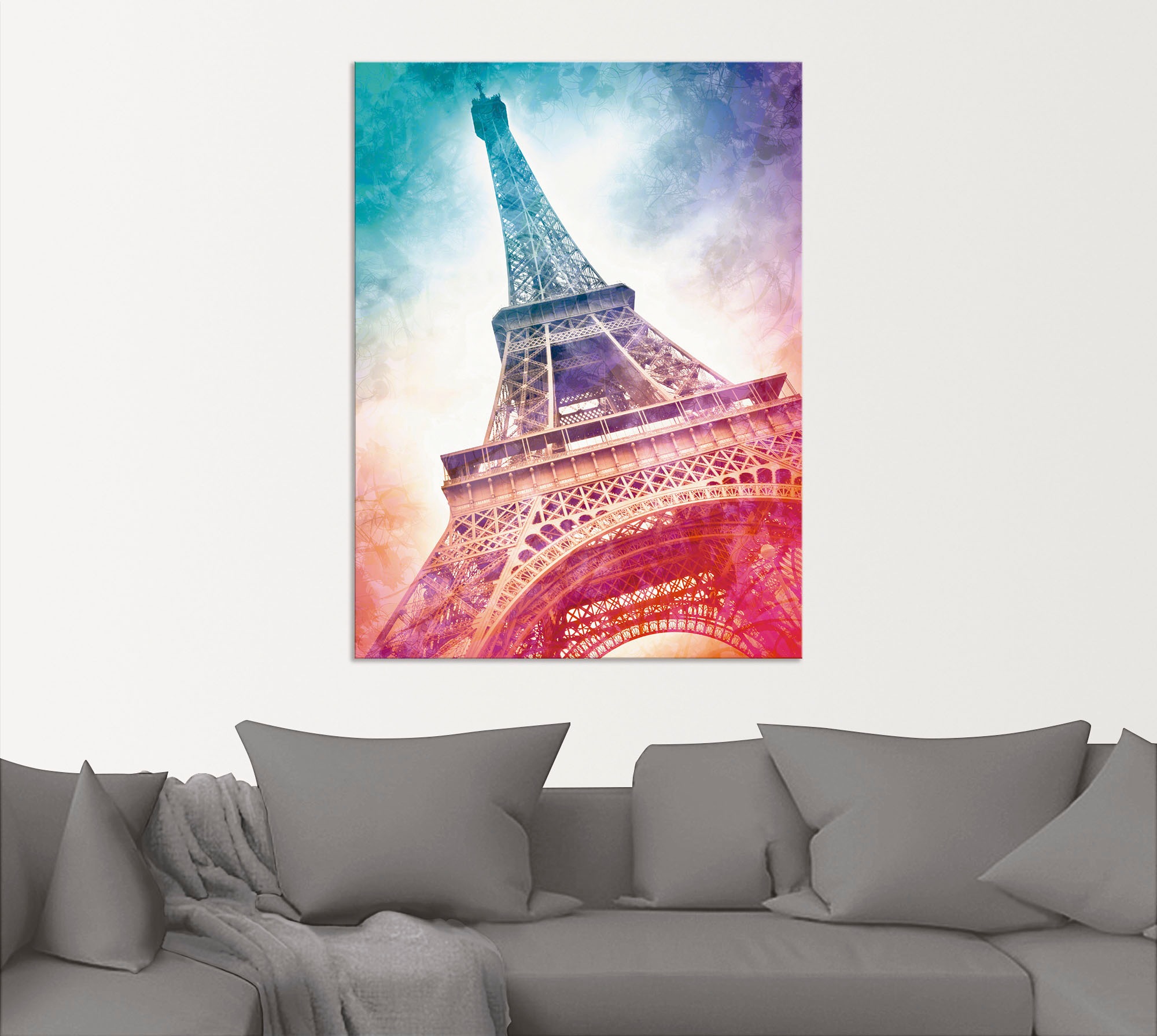 Artland Wandbild oder Wandaufkleber Gebäude, online | St.), Eiffelturm versch. als in Jelmoli-Versand Leinwandbild, Grössen (1 Alubild, »Paris shoppen Poster II«