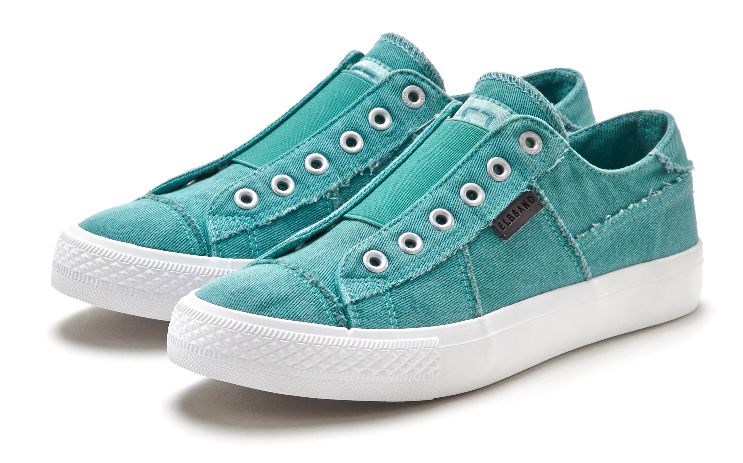 Elbsand Sneaker »Halbschuh, Slipper, Freizeitschuh,«, aus Textil zum Reinschlüpfen mit elastischem Einsatz