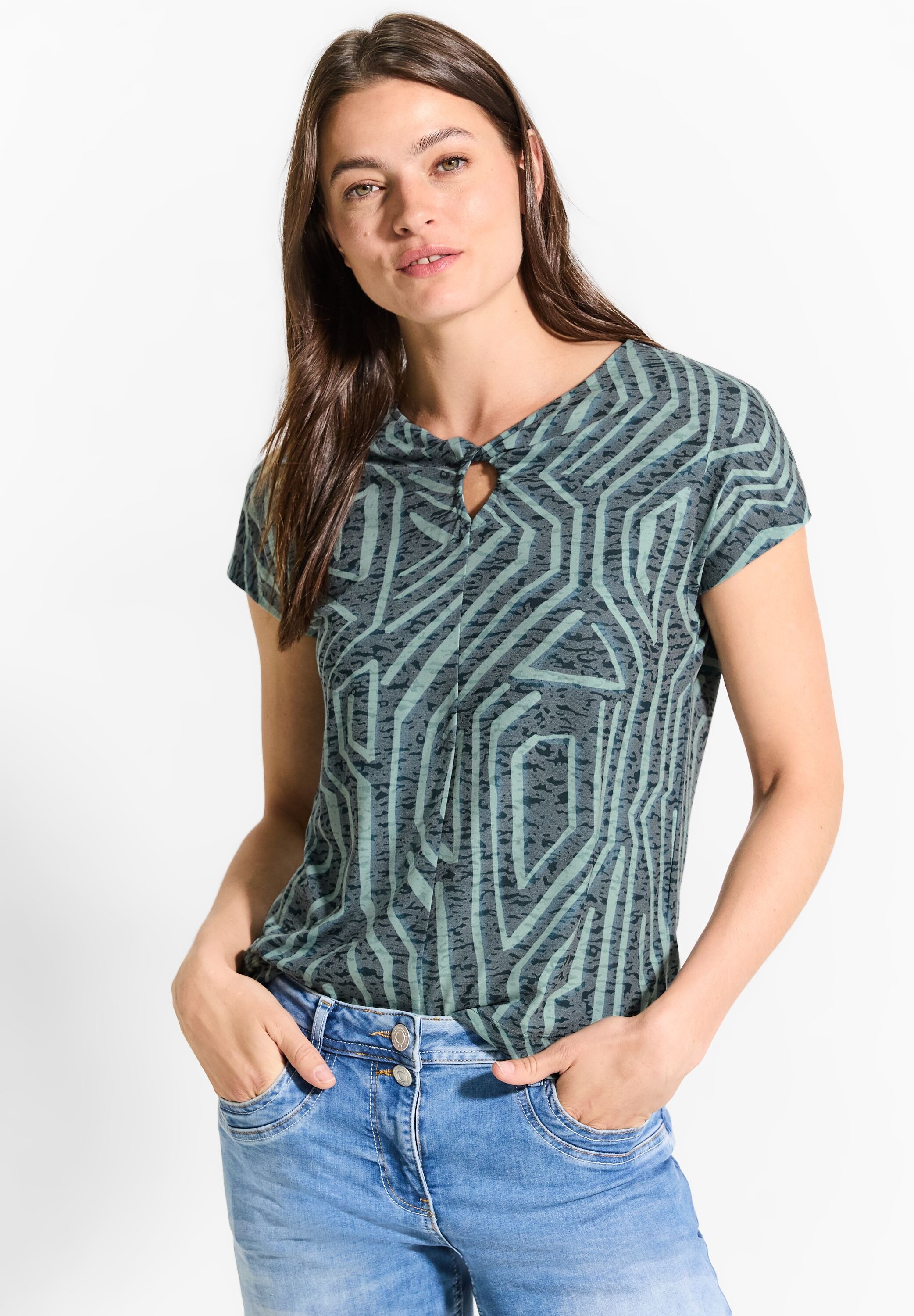 Cecil Print-Shirt, mit All-Over Print