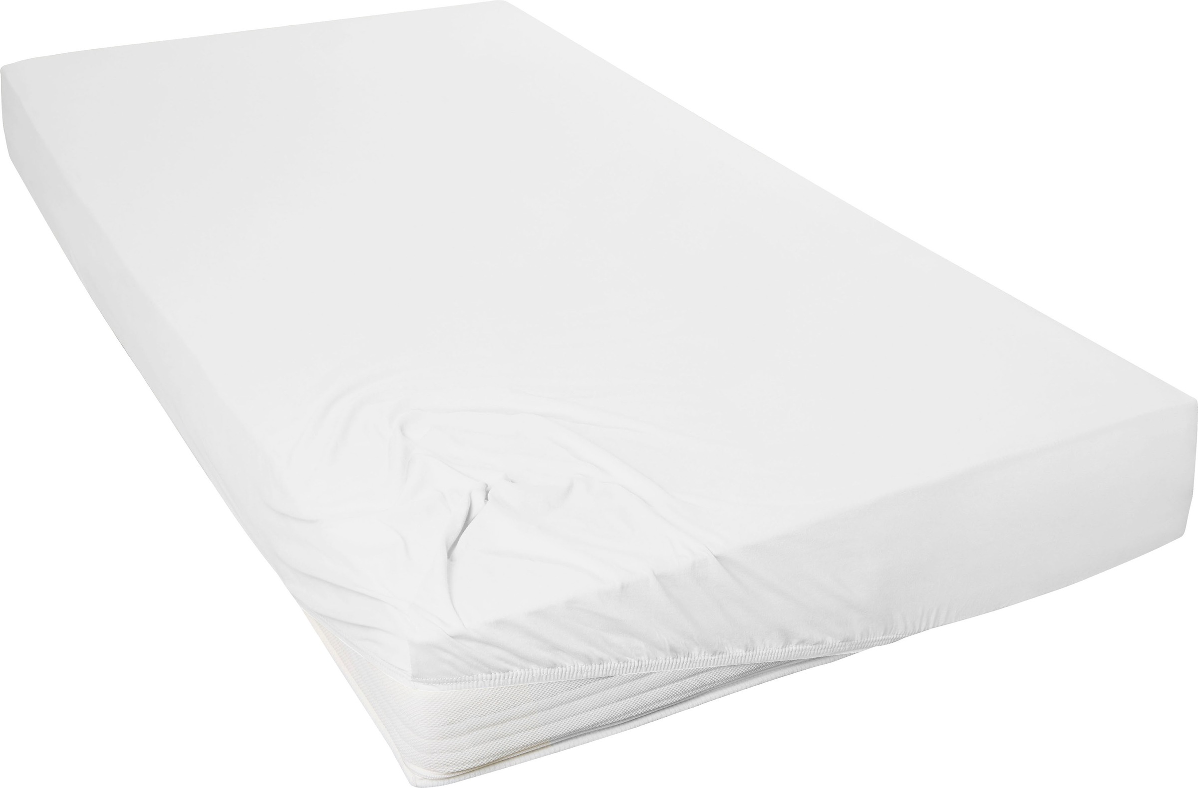 Primera Spannbettlaken »Mako-Feinjersey Spannbetttuch«, Geeignet für Standardmatratzen bis 22 cm, 100% Baumwolle