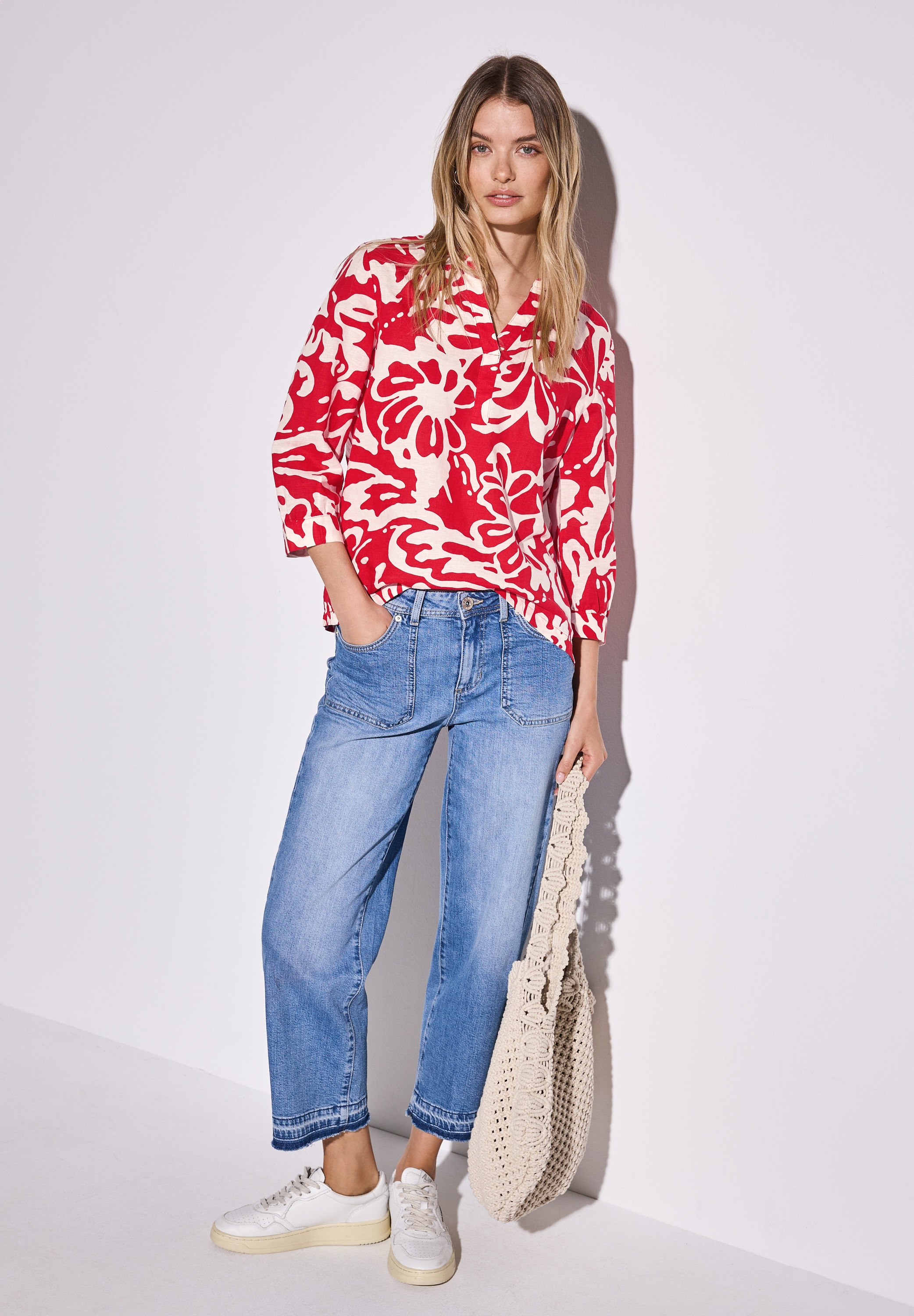 STREET ONE Klassische Bluse, mit All-Over Print