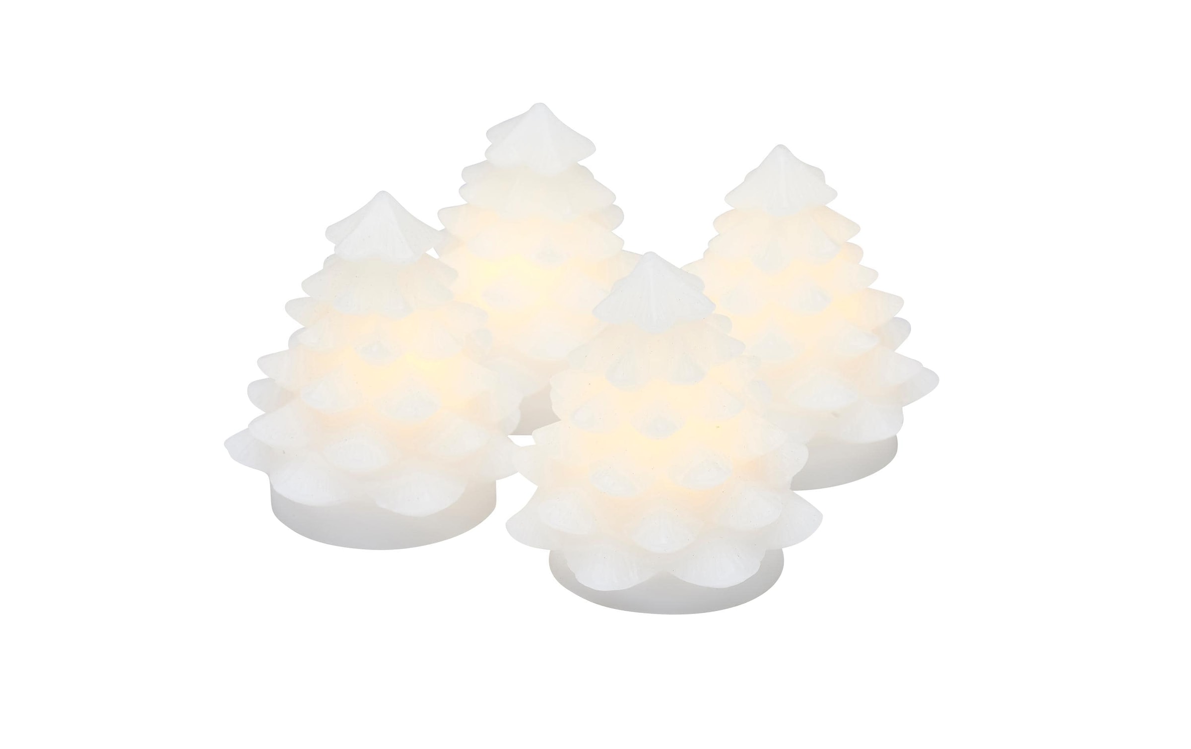 LED Dekofigur »LED Wachs Tannenbaum 4er Set weiss«