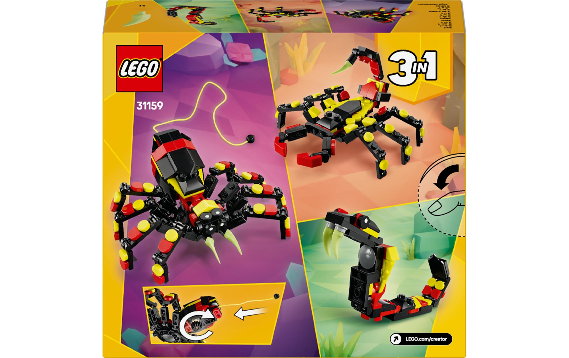 LEGO® Spielbausteine »Creator Wilde Tiere: Überraschungsspinne 31159«, (153 St.)