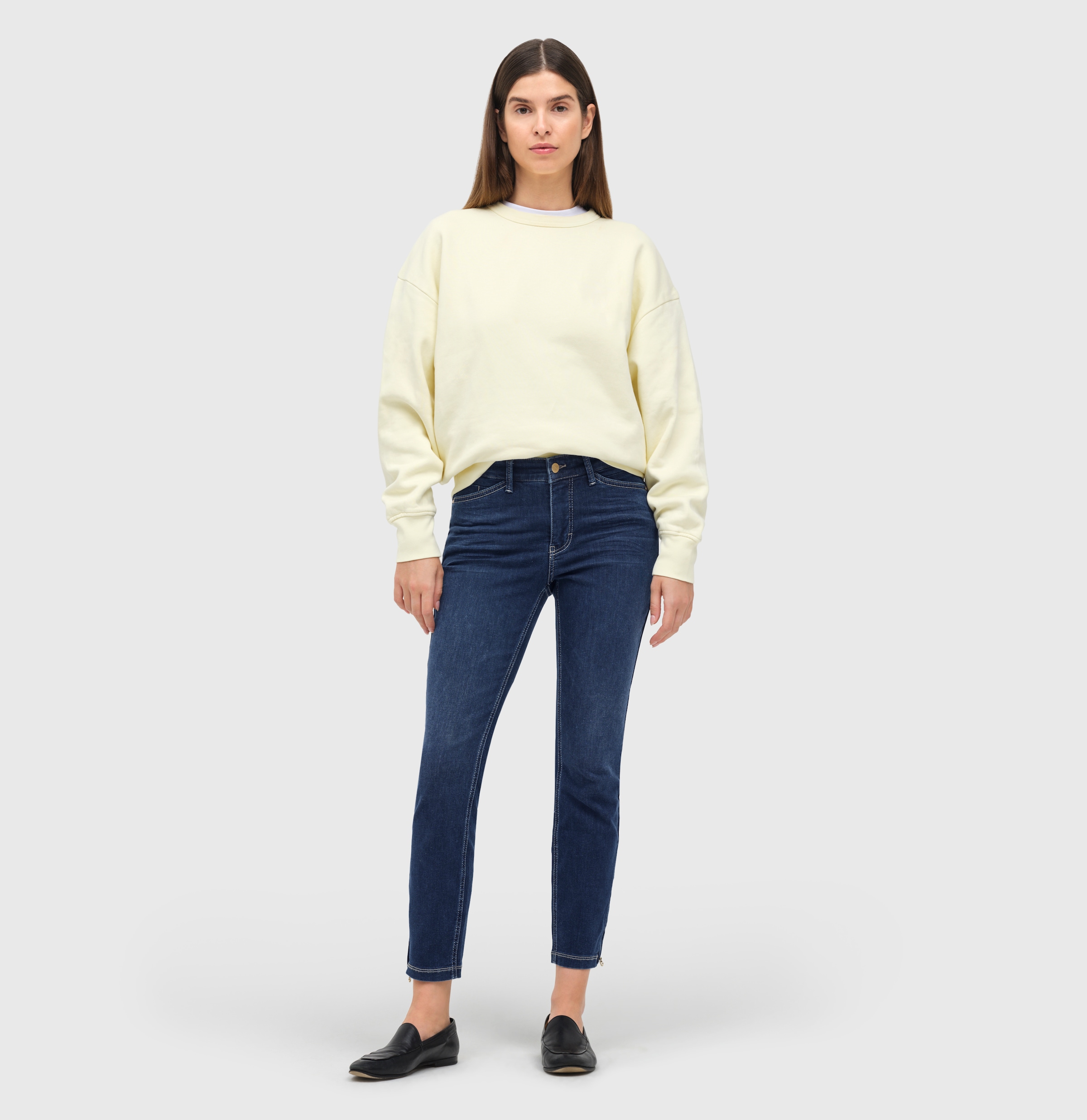 MAC 7/8-Jeans »Dream Chic«, verkürzte Form mit Reissverschluss