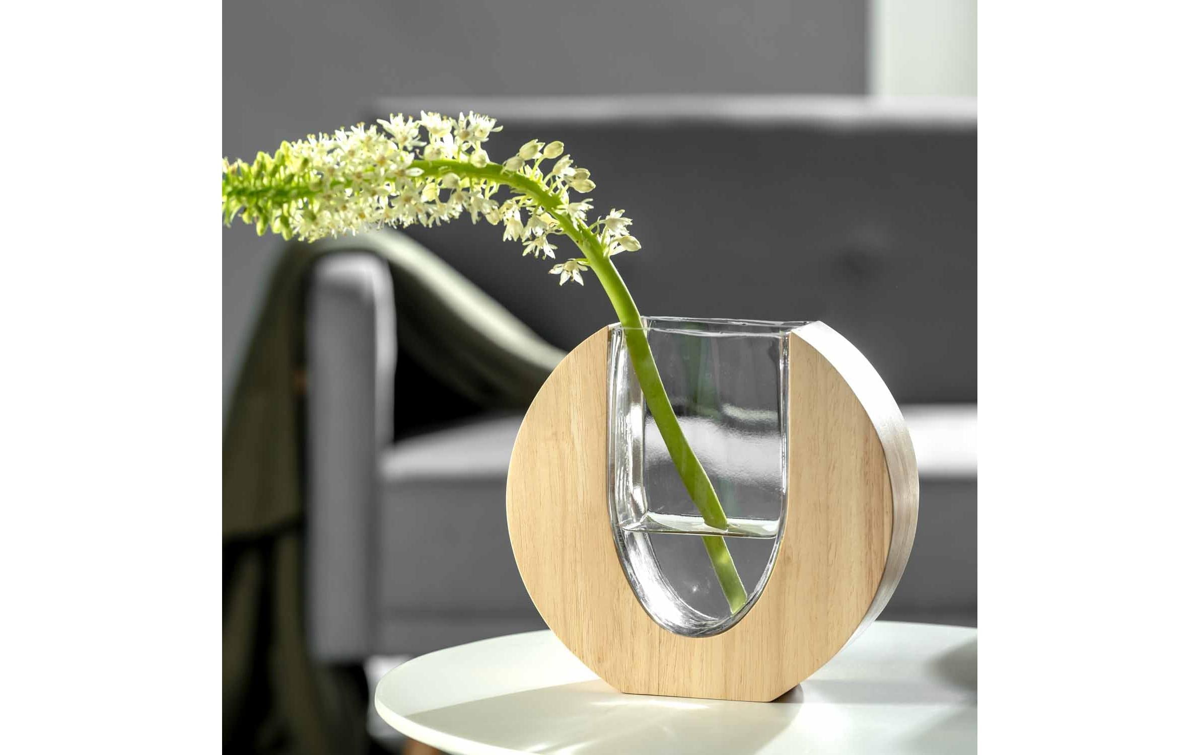 LEONARDO Dekovase »Legno 19 cm, Braun/Transparent«