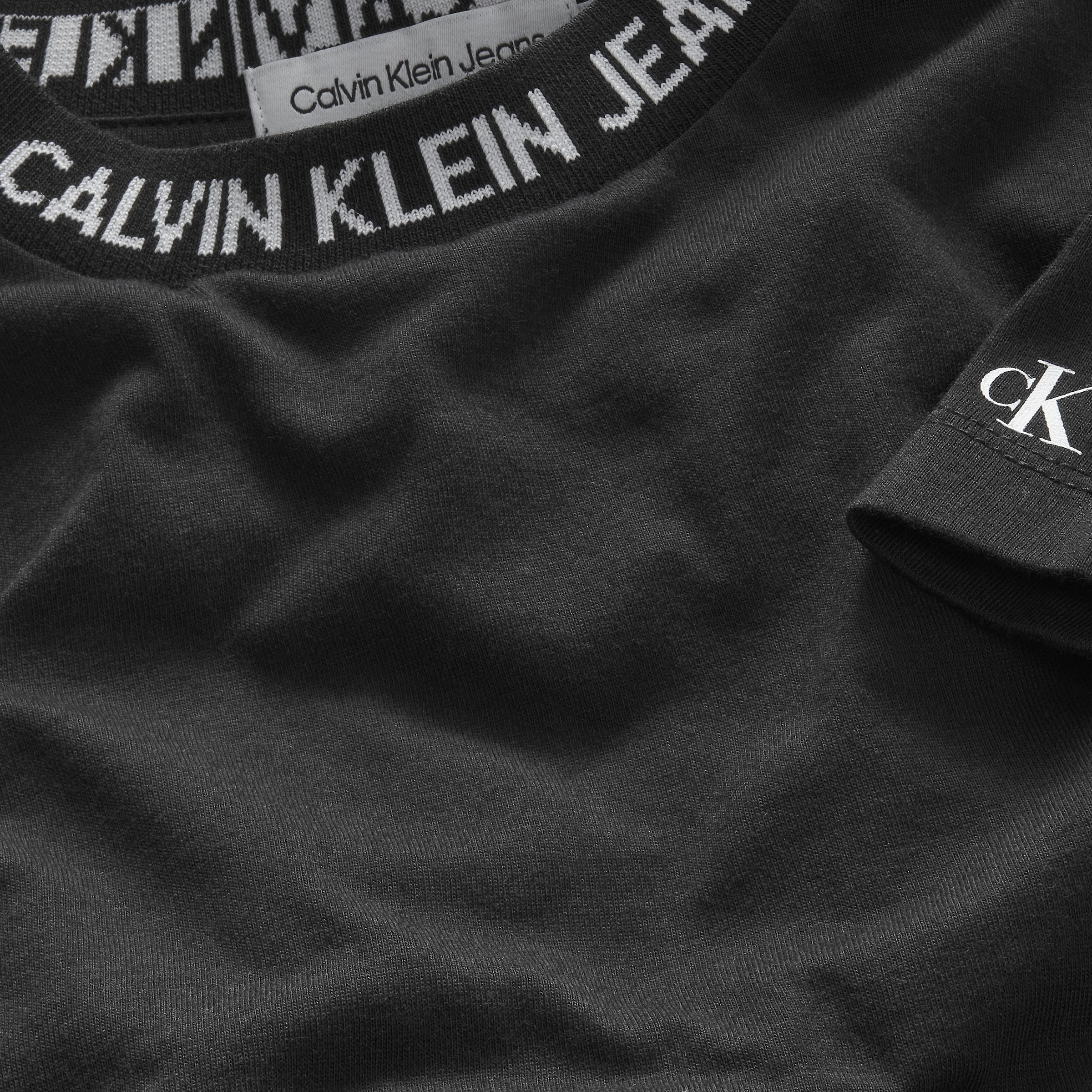 Calvin Klein Jeans T-Shirt »INTARSIA LOGO T-SHIRT«, für Kinder bis 16 Jahre, Logoschriftzug am Ausschnitt