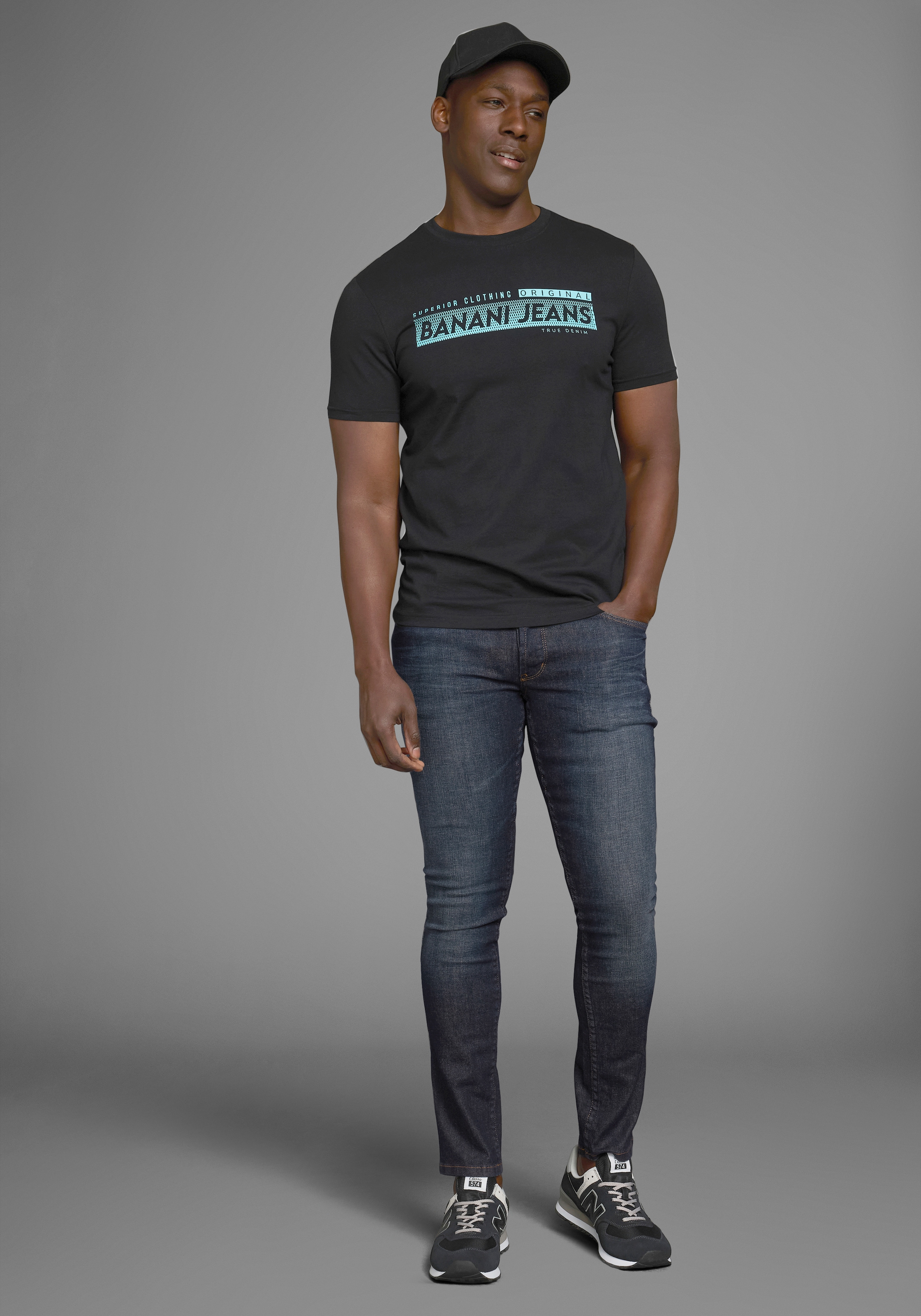 Bruno Banani Slim-fit-Jeans »Jimmy (Stretch)«, schmale Beinform, niedrige Leibhöhe, mit Button-Fly