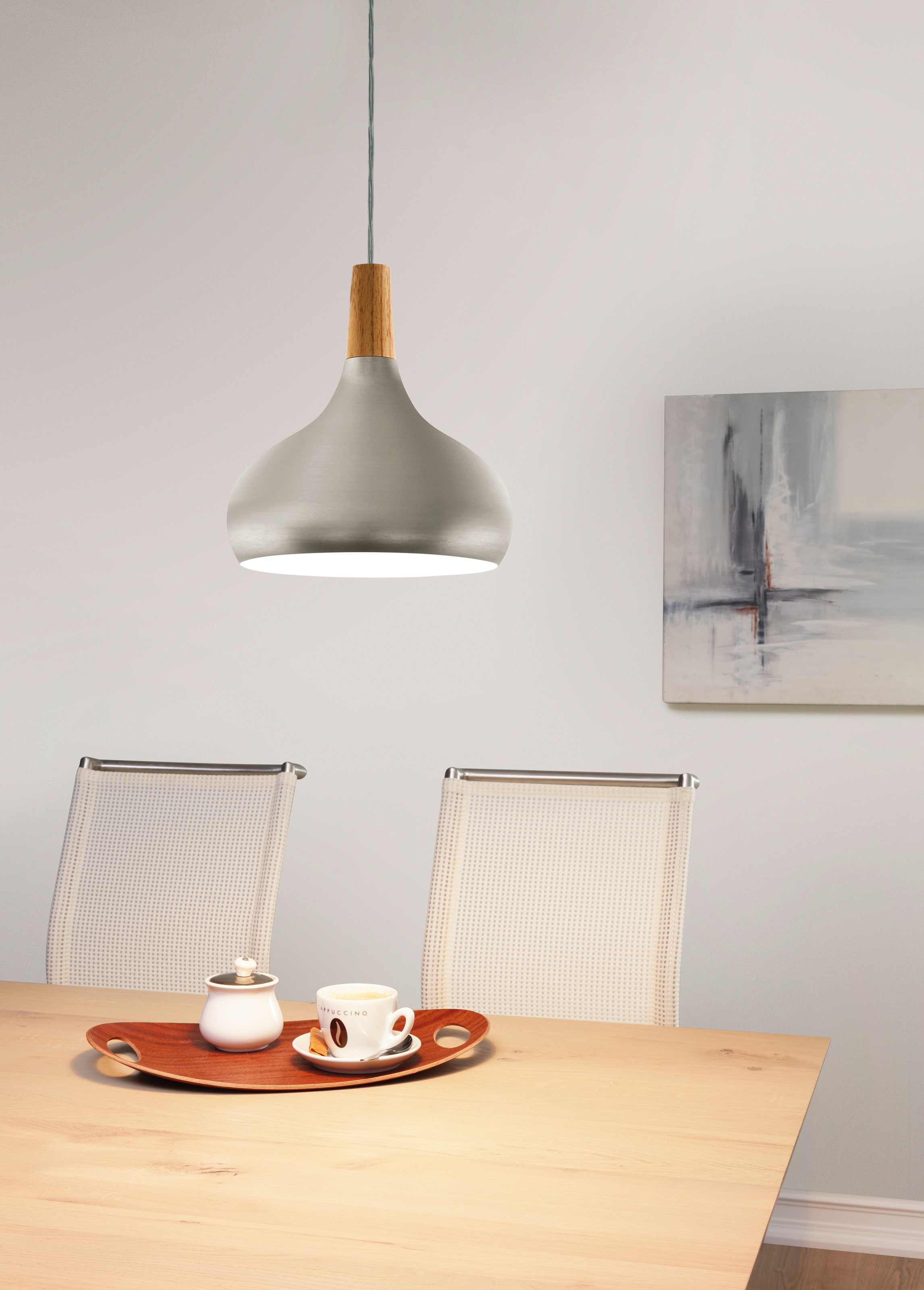 EGLO Pendelleuchte »SABINAR«, 1 flammig, Leuchtmittel E27 | ohne Leuchtmittel, Hängeleuchte, Hängelampe, dimmbar, Smart Home