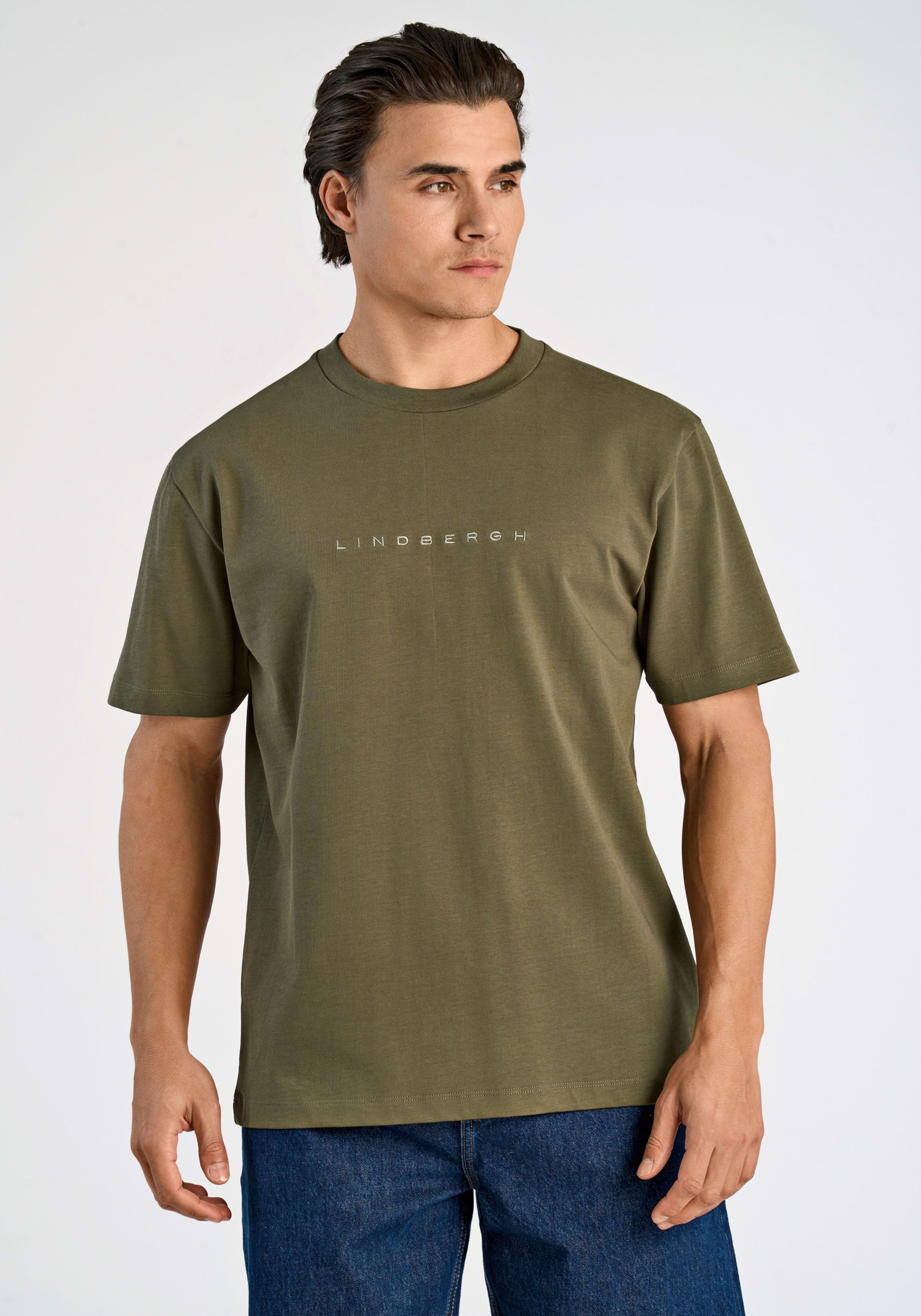 LINDBERGH T-Shirt mit Stickerei auf der Brust