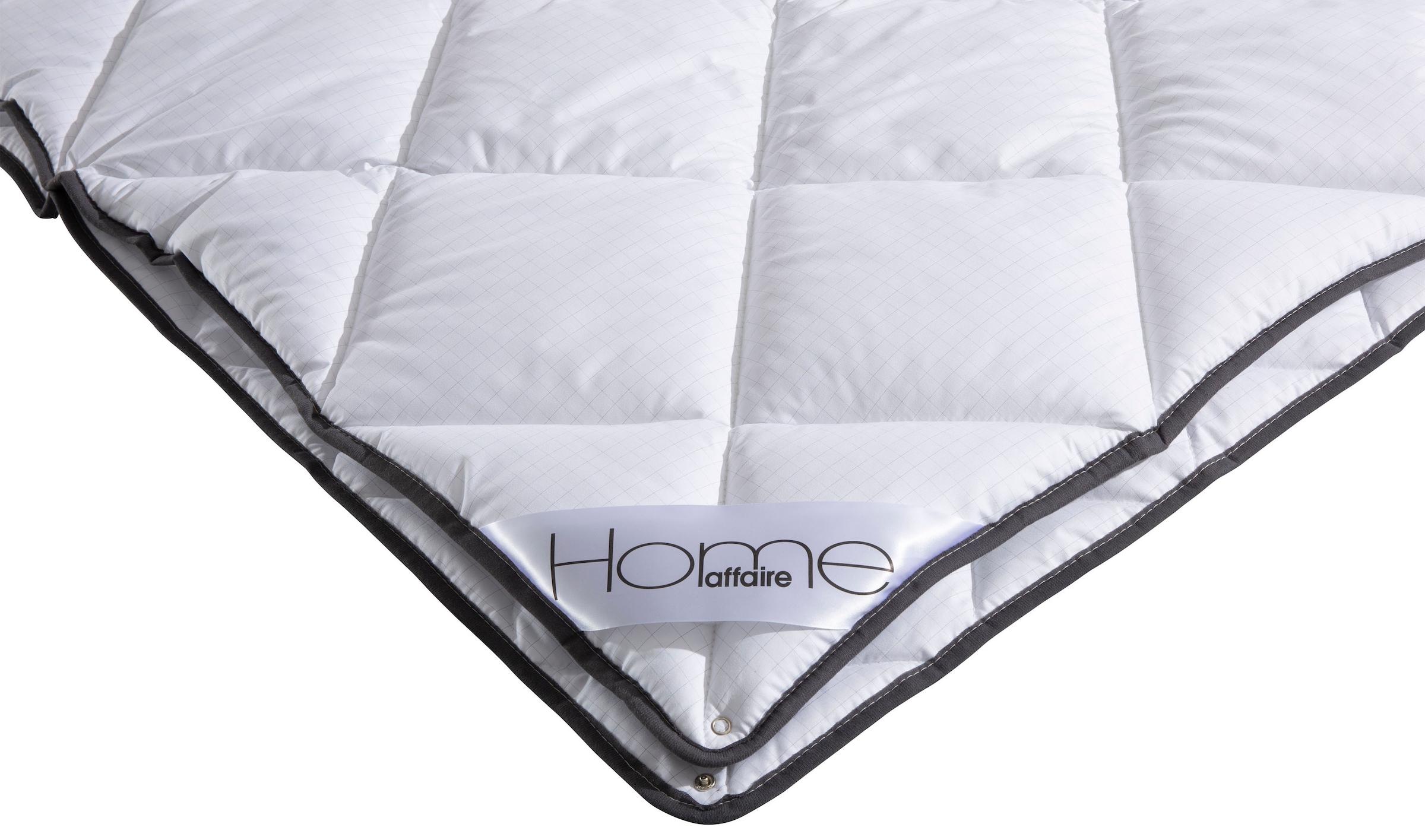Home affaire Microfaserbettdecke »Murau, Bettdecke 135x200 cm, 155x220 cm mit antistatischer Wirkung«, 4-Jahreszeiten, Füllung Polyester, Bezug Microfaser Carbon, (1 St.), Bettdecken, Sommer, Winter, 4-JZB, Decke mit Blauen Engel zertifiziert